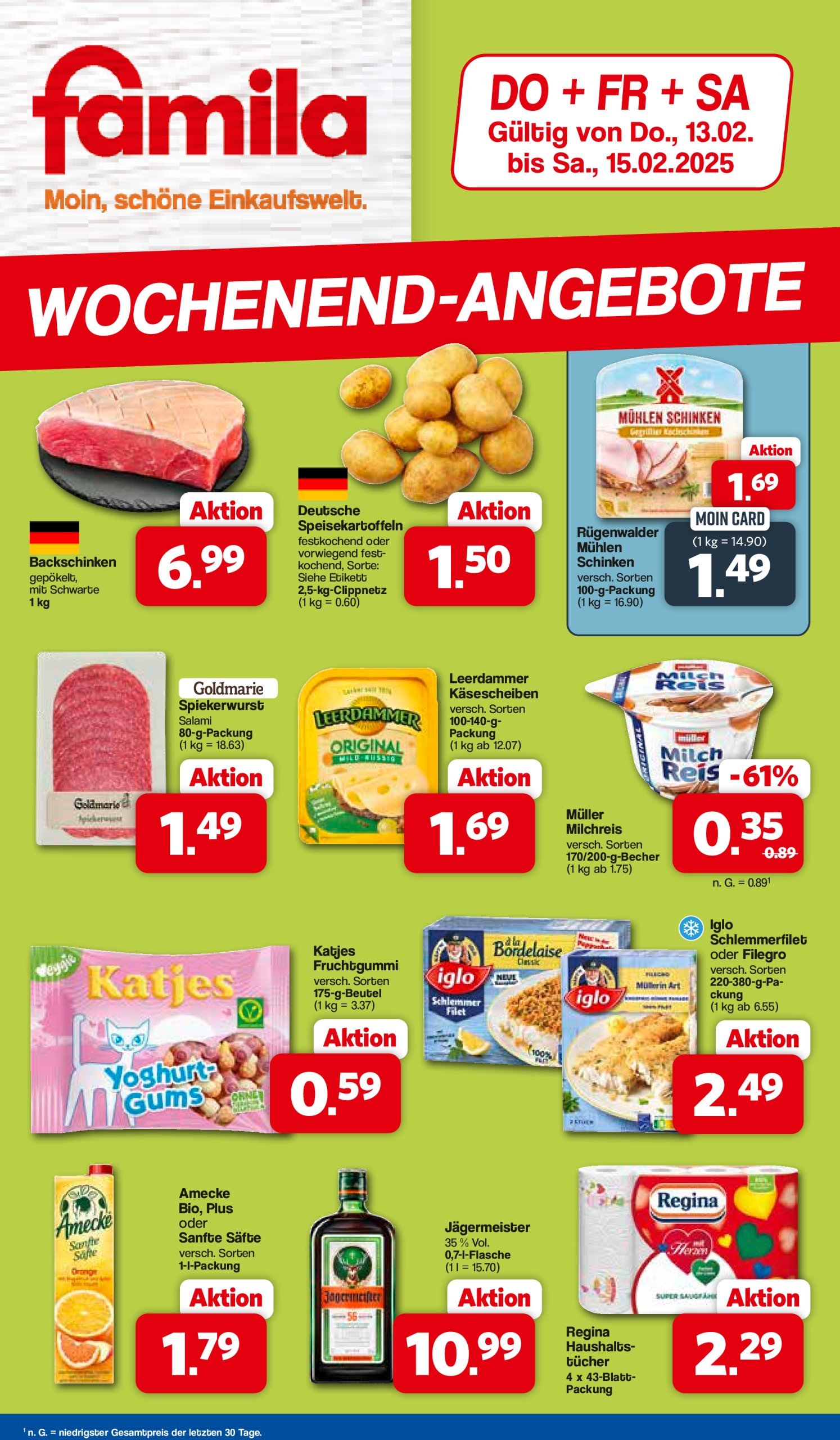 famila-nordwest - Famila Nordwest - Wochenend-Angebote-Prospekt gültig von 13.02. bis 15.02.