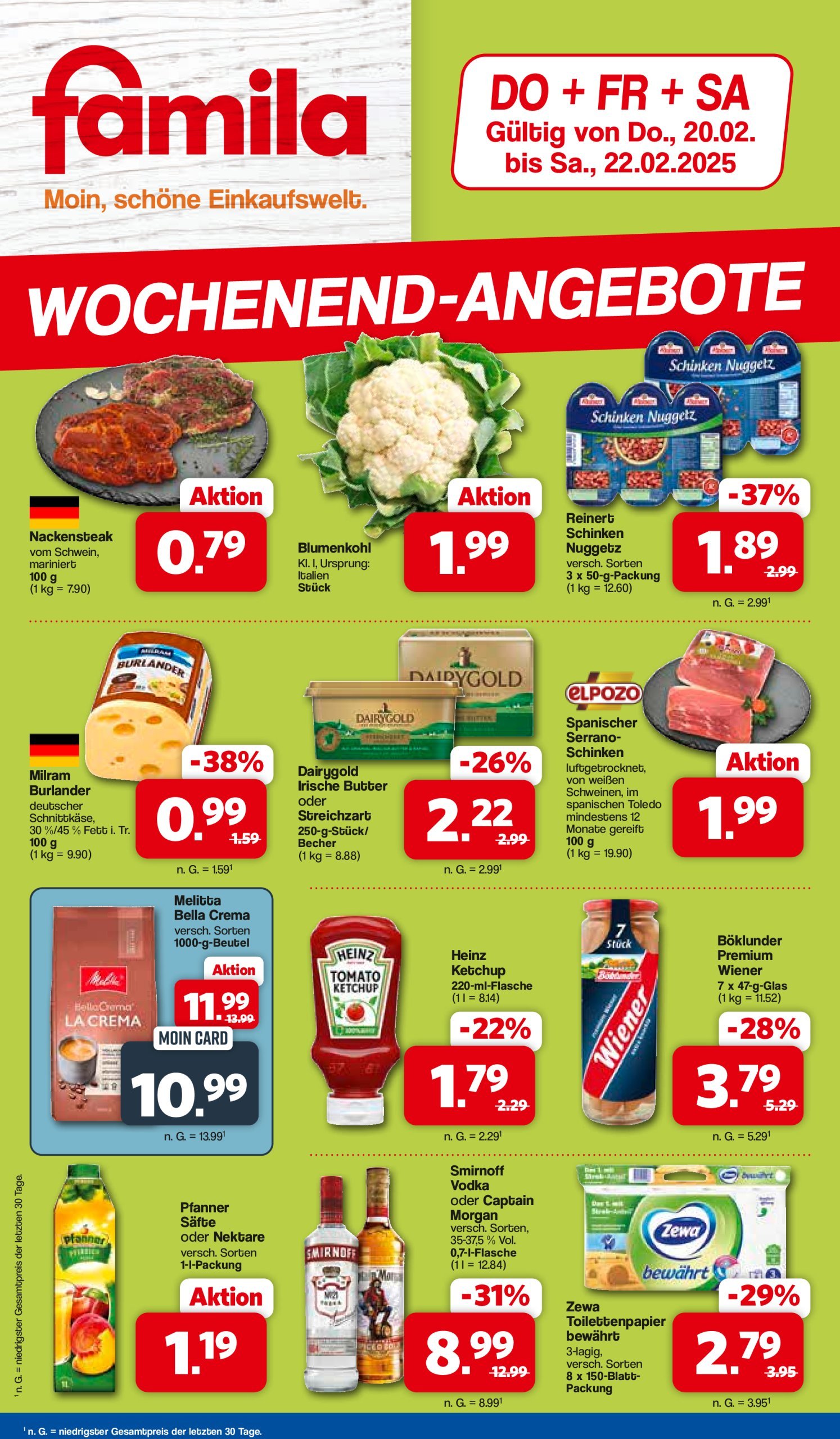 famila-nordwest - Famila Nordwest - Wochenend-Angebote-Prospekt gültig von 20.02. bis 22.02. - page: 1