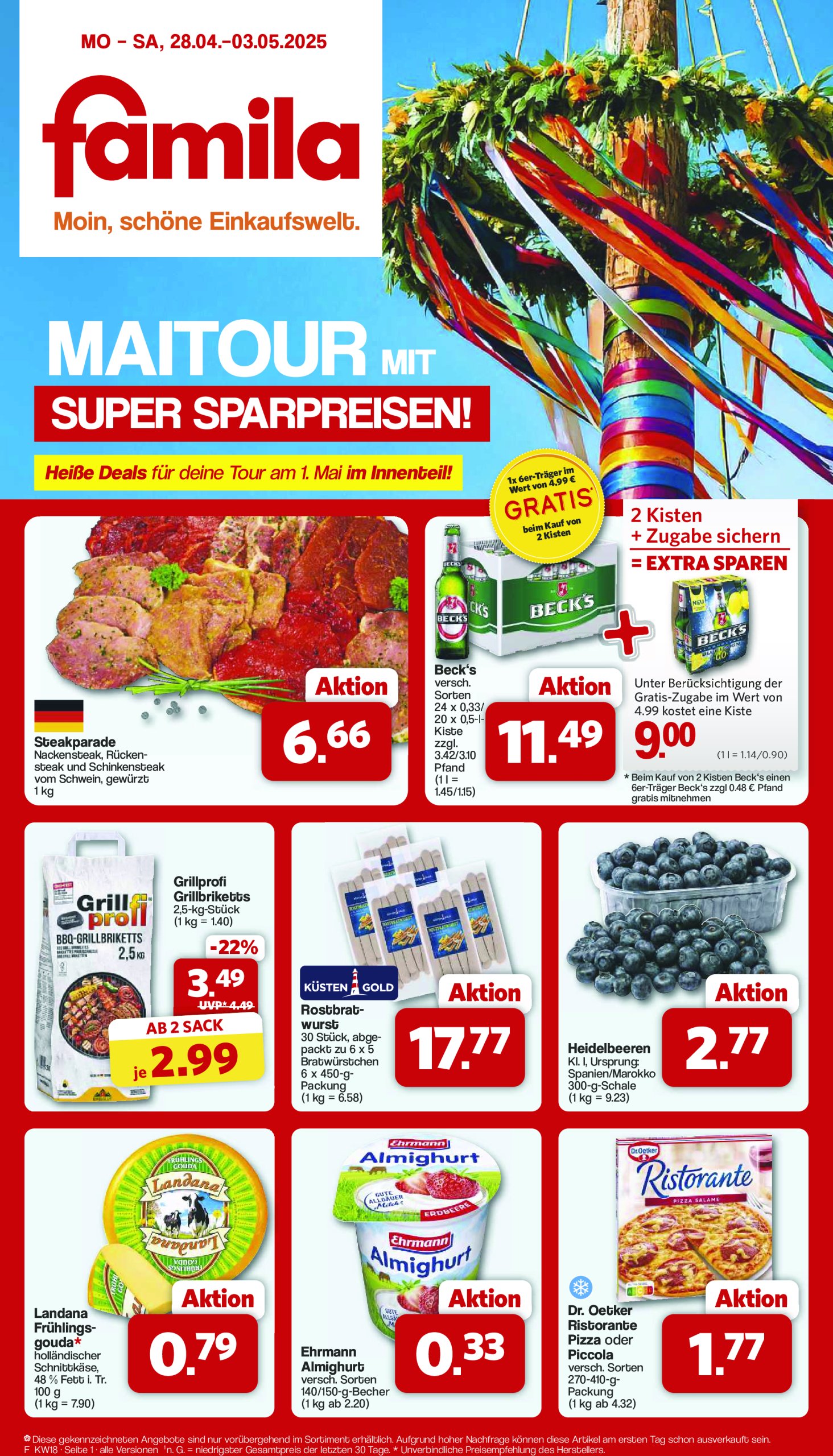 famila-nordwest - Famila Nordwest-Prospekt gültig von 28.04. bis 03.05.