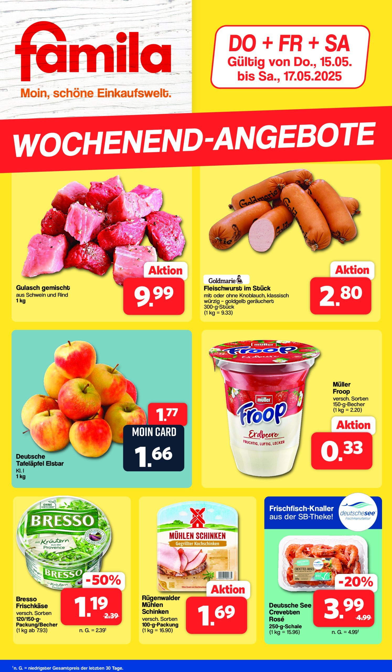 famila-nordwest - Famila Nordwest - Wochenend-Angebote-Prospekt gültig von 15.05. bis 17.05.