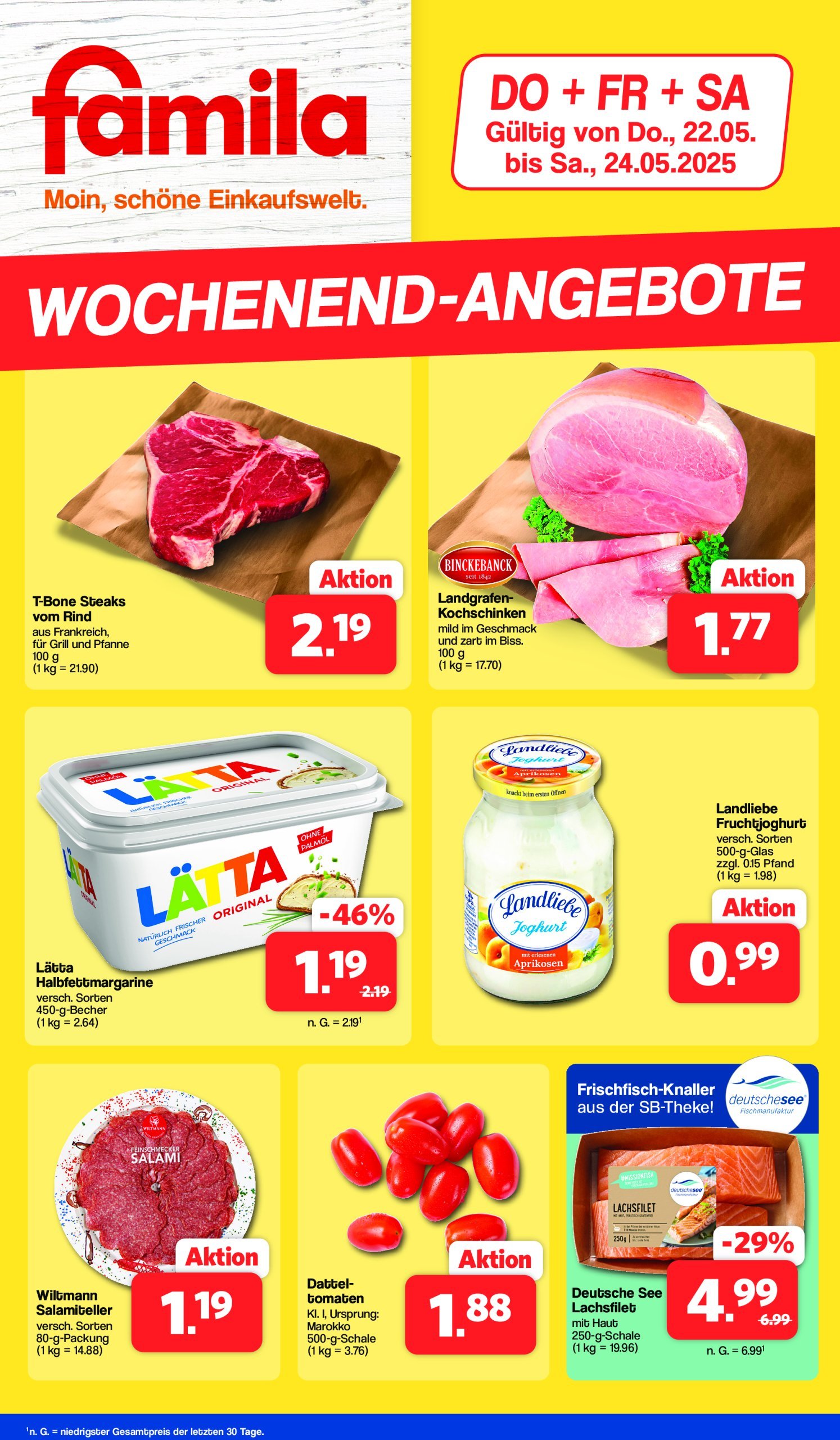 famila-nordwest - Famila Nordwest - Wochenend-Angebote-Prospekt gültig von 22.05. bis 24.05.