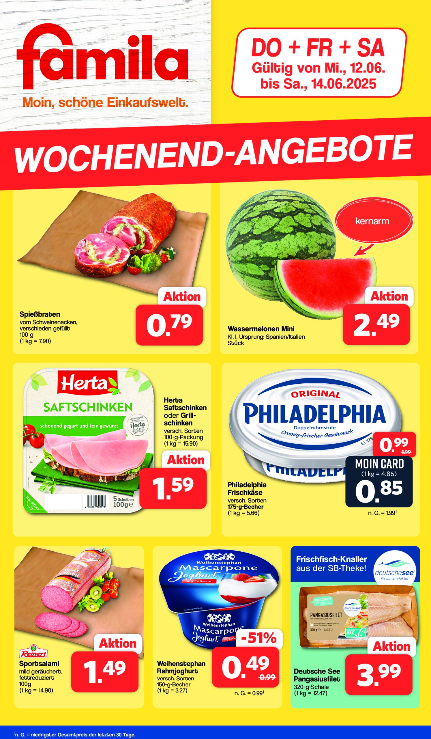 famila-nordwest - Famila Nordwest - Wochenend-Angebote-Prospekt gültig vom 12.06. bis 14.06.
