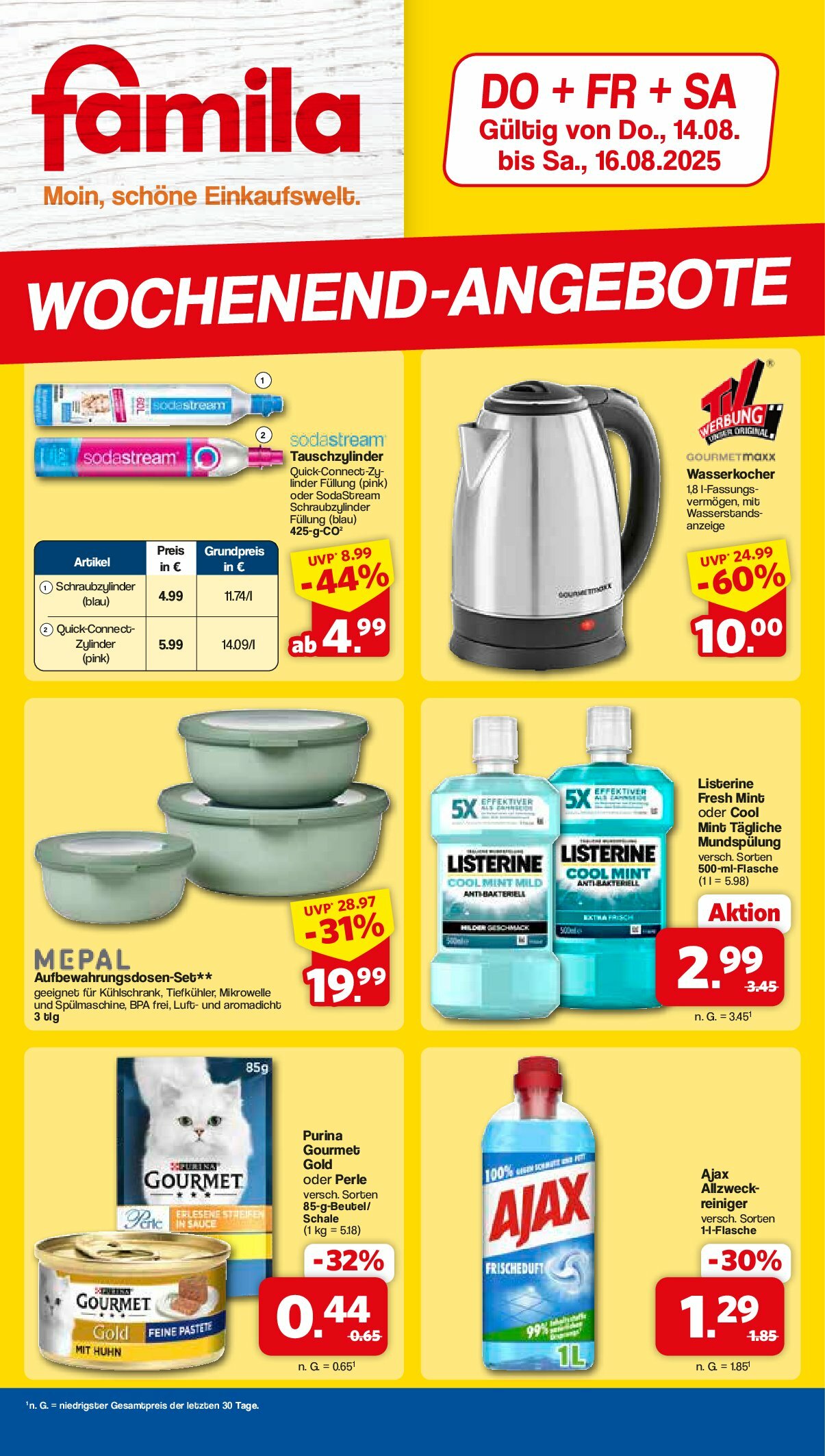 famila-nordwest - Famila Nordwest - Wochenend-Angebote-Prospekt gültig vom 14.08. bis 16.08.