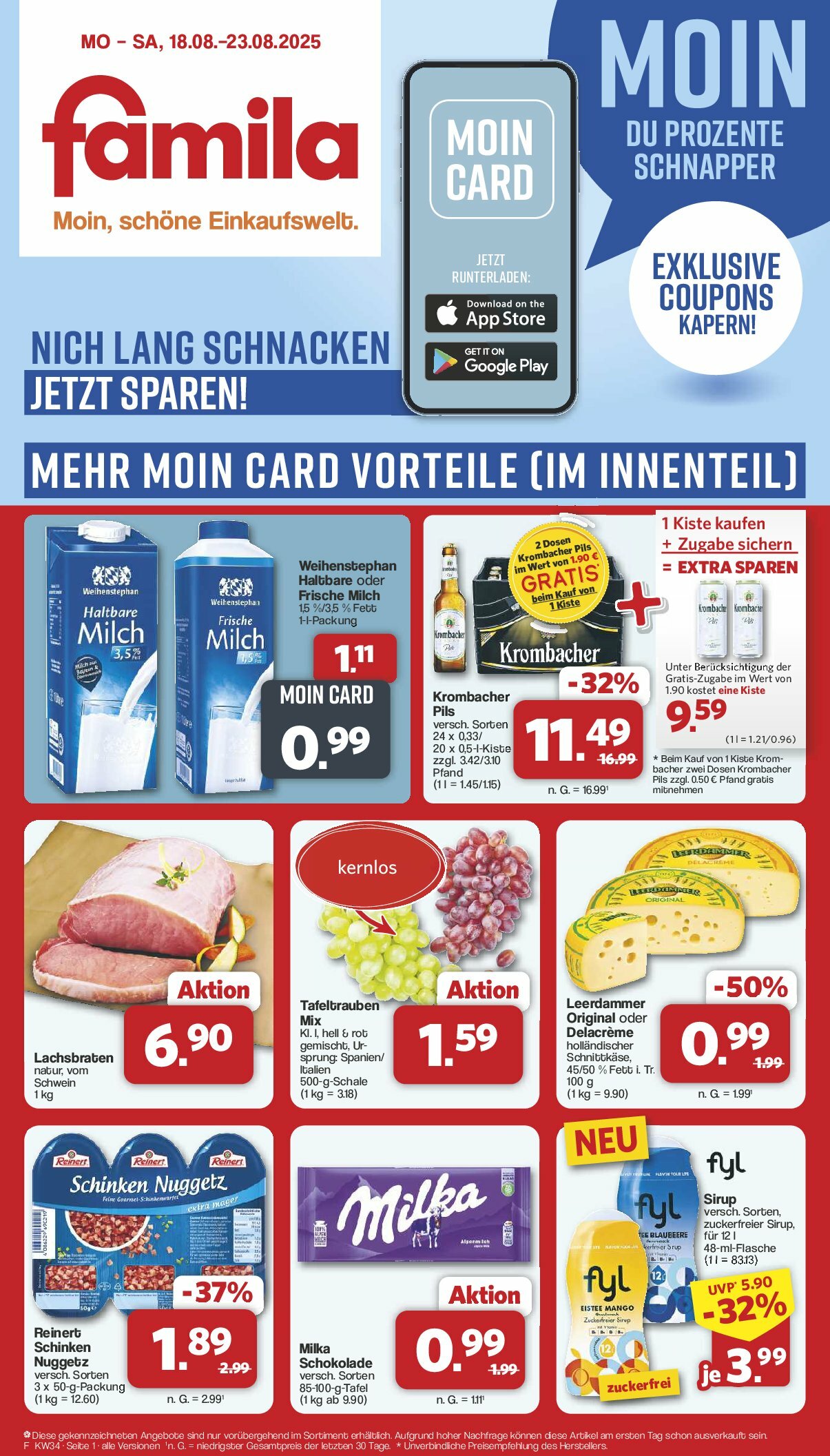 famila-nordwest - Famila Nordwest-Prospekt gültig vom 18.08. bis 23.08.