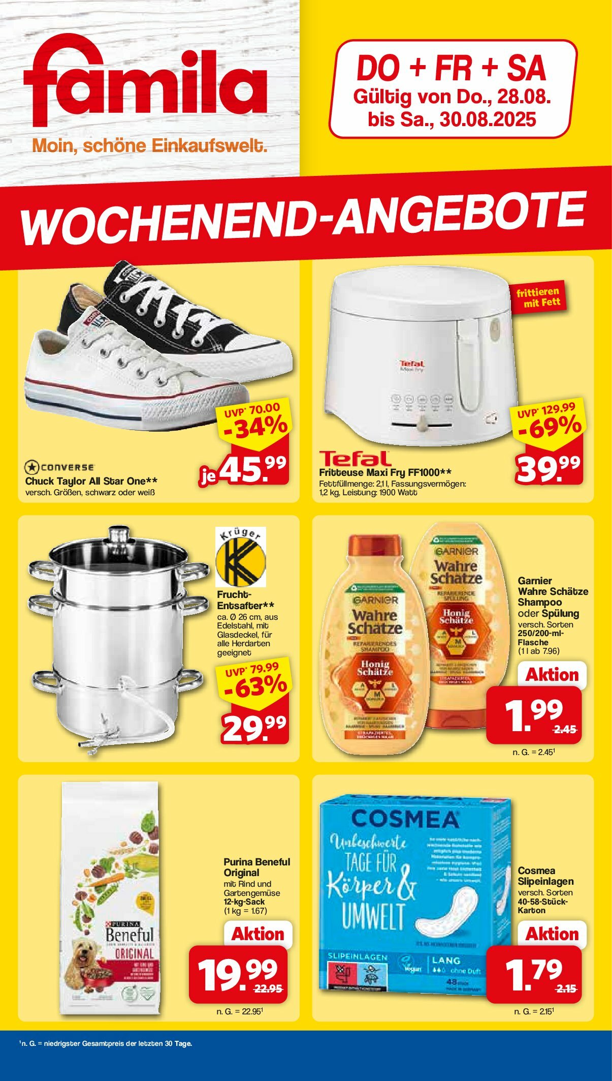 famila-nordwest - Famila Nordwest - Wochenend-Angebote-Prospekt gültig vom 28.08. bis 30.08.
