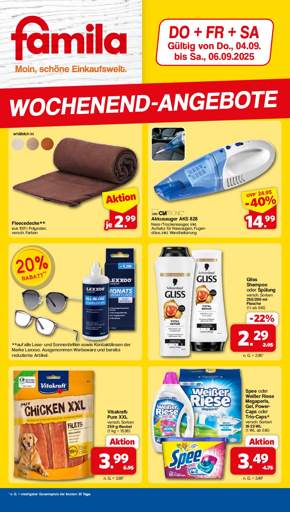 famila-nordwest - Famila Nordwest - Wochenend-Angebote-Prospekt gültig vom 04.09. bis 06.09.
