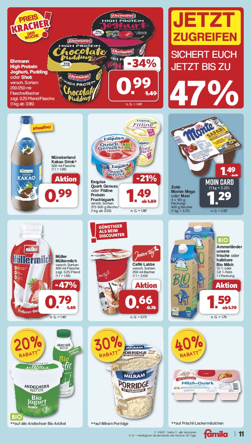 famila-nordwest - Famila Nordwest-Prospekt gültig vom 08.09. bis 13.09. - page: 13