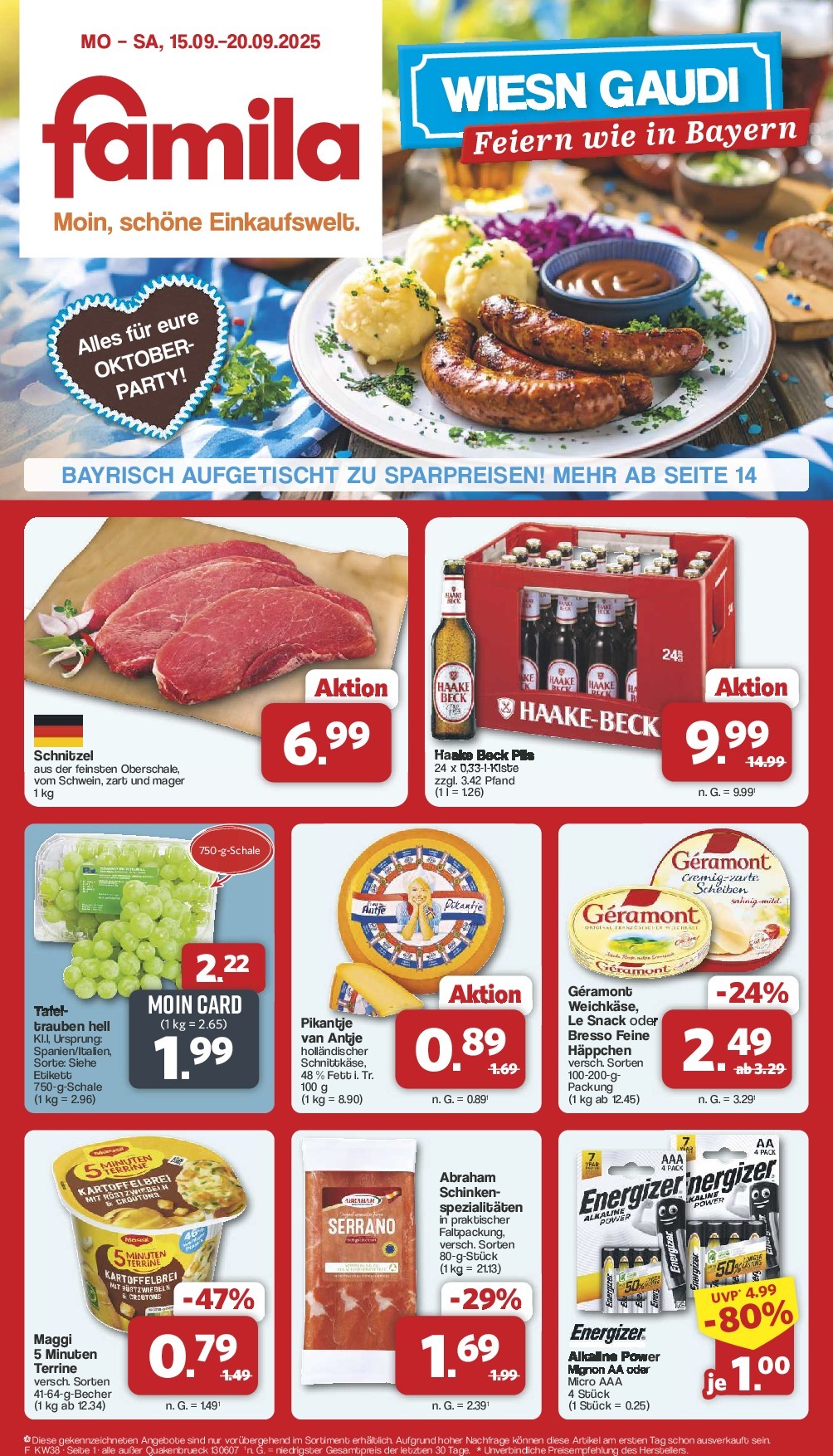 famila-nordwest - Famila Nordwest-Prospekt gültig vom 15.09. bis 20.09.