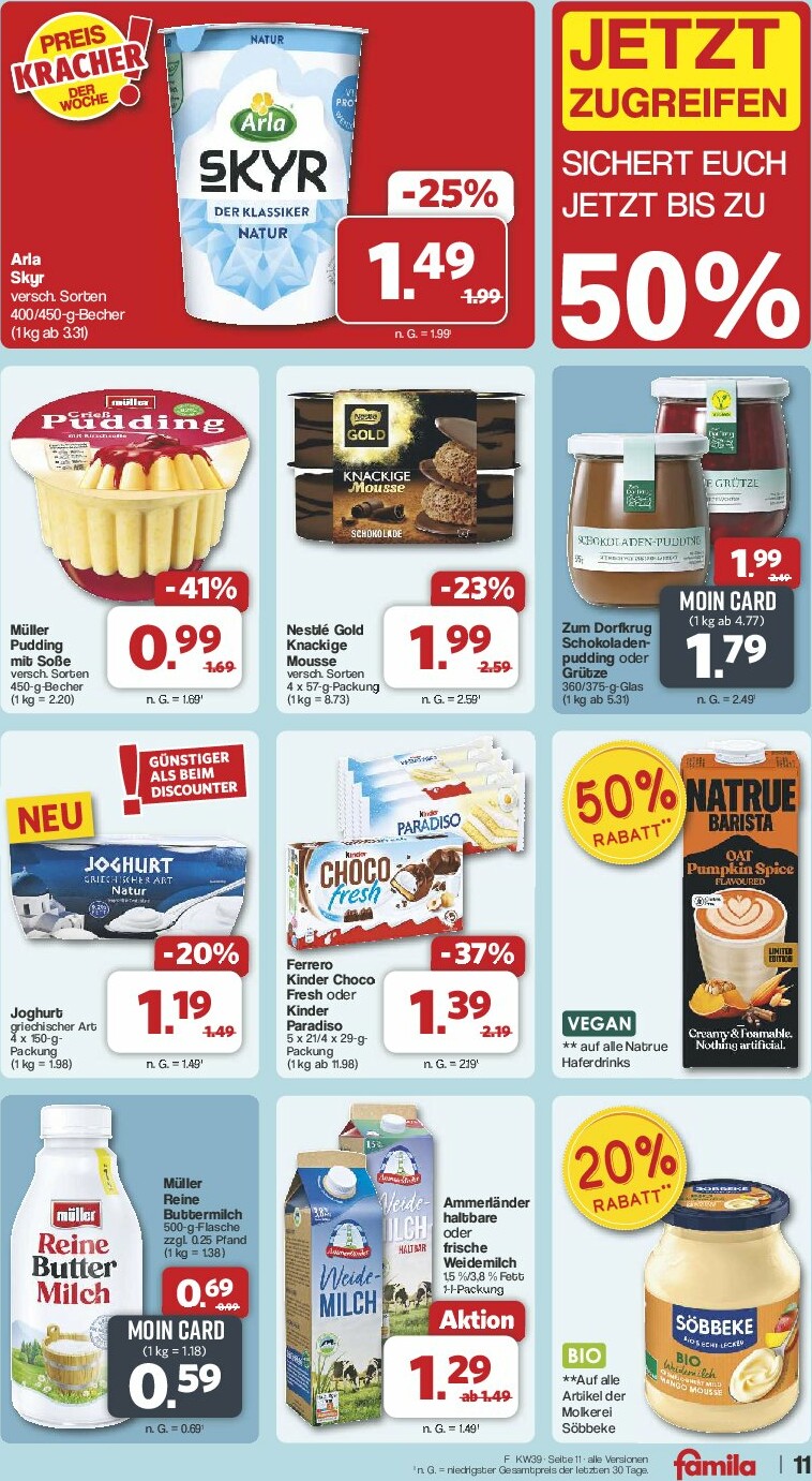 famila-nordwest - Famila Nordwest-Prospekt gültig vom 22.09. bis 27.09. - page: 11