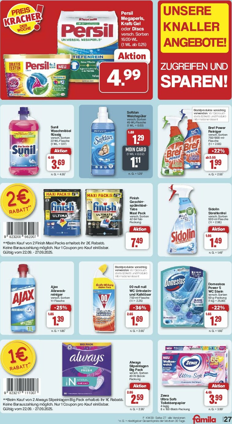 famila-nordwest - Famila Nordwest-Prospekt gültig vom 22.09. bis 27.09. - page: 31