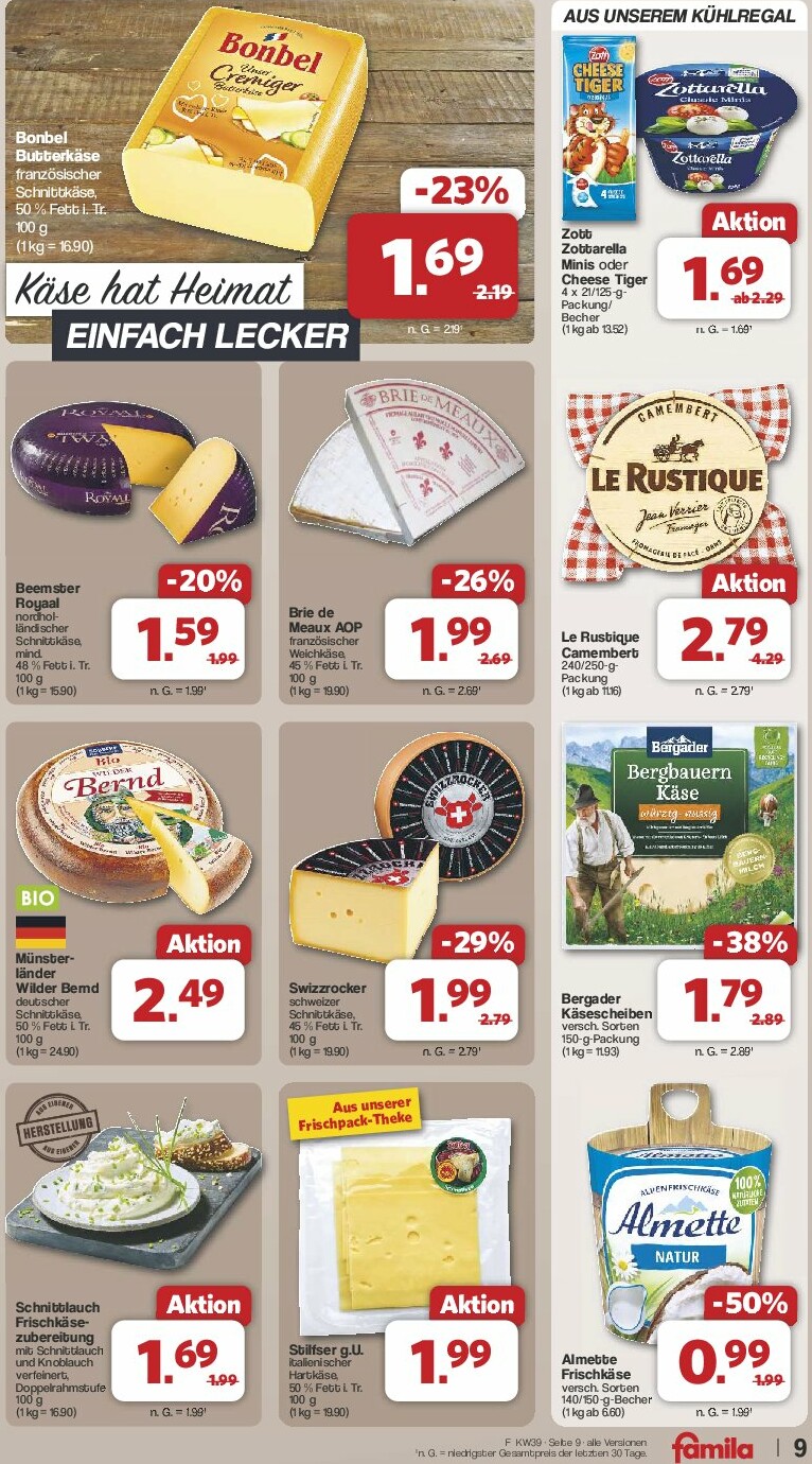 famila-nordwest - Famila Nordwest-Prospekt gültig vom 22.09. bis 27.09. - page: 9
