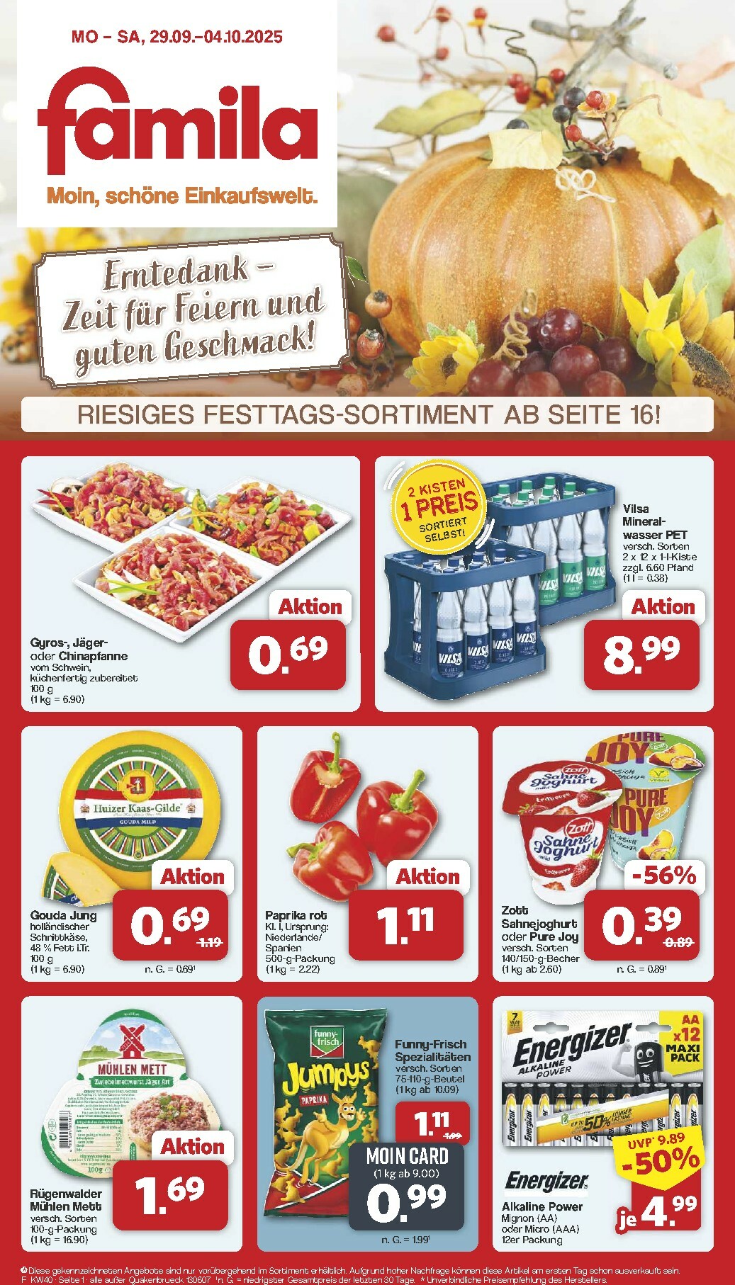 famila-nordwest - Famila Nordwest-Prospekt gültig vom 29.09. bis 04.10.