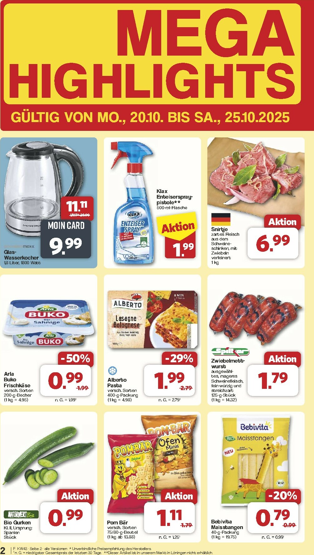 famila-nordwest - Famila Nordwest-Prospekt gültig vom 20.10. bis 25.10. - page: 2 famila-nordwest - Famila Nordwest-Prospekt gültig vom 20.10. bis 25.10. - page: 2