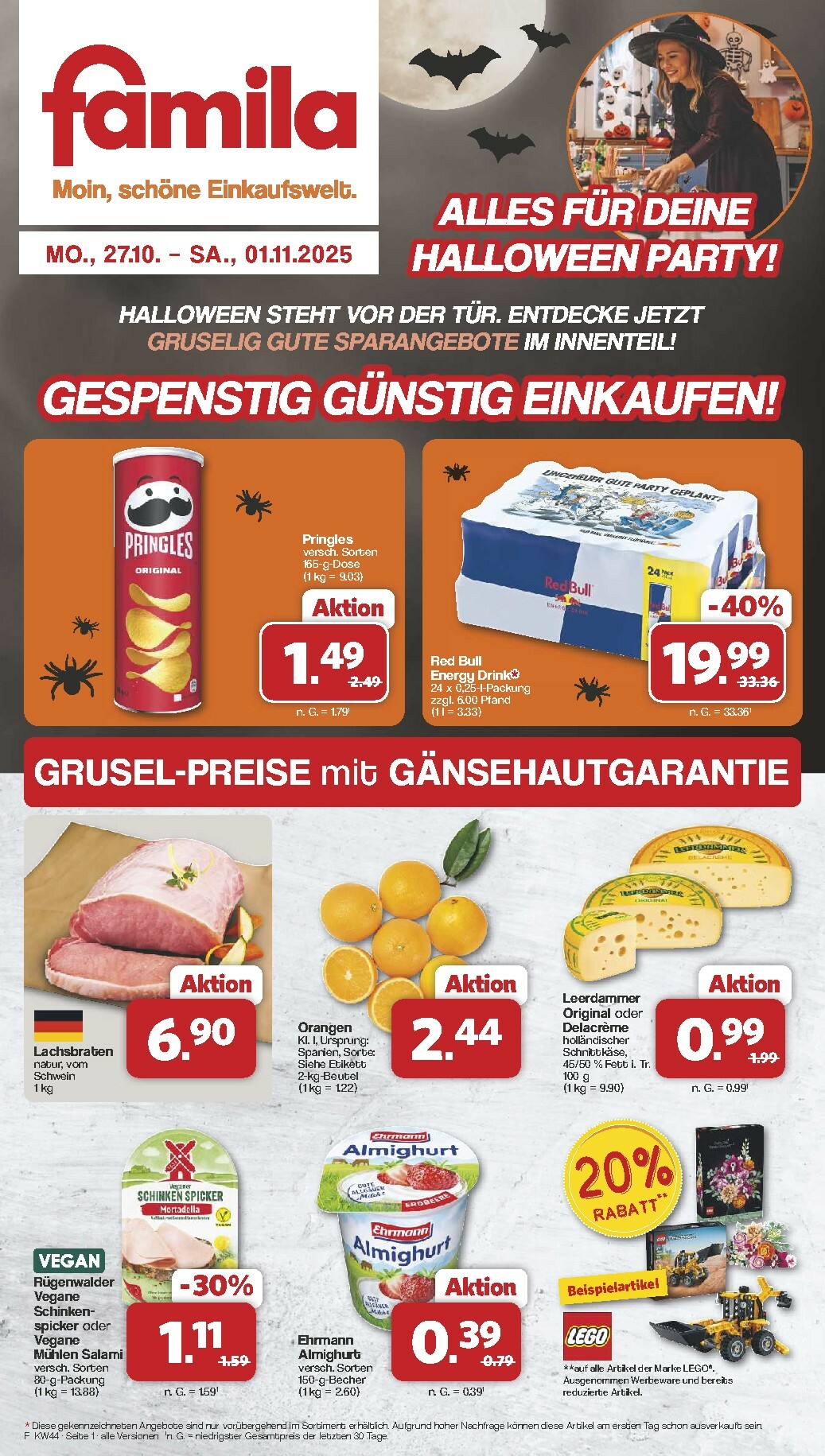 famila-nordwest - Famila Nordwest-Prospekt gültig vom 27.10. bis 01.11.