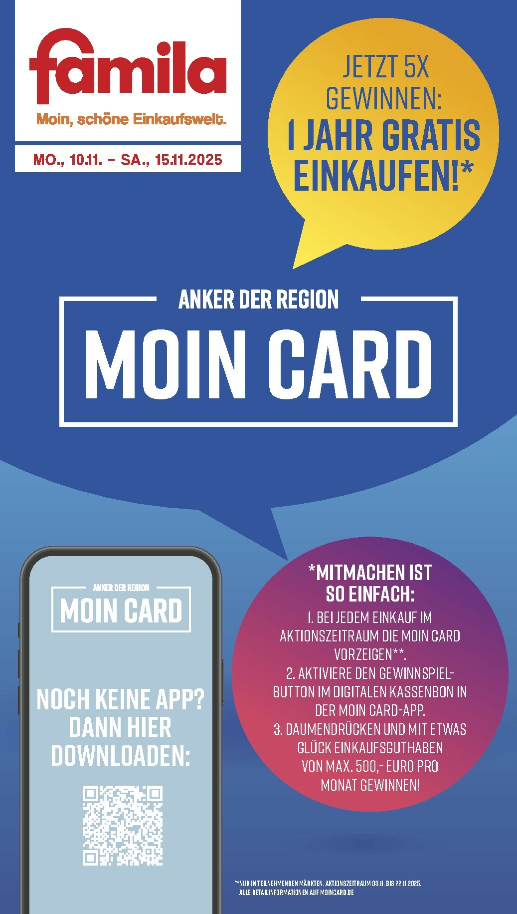 famila-nordwest - Famila Nordwest - Moin Card-Prospekt gültig vom 10.11. bis 15.11.