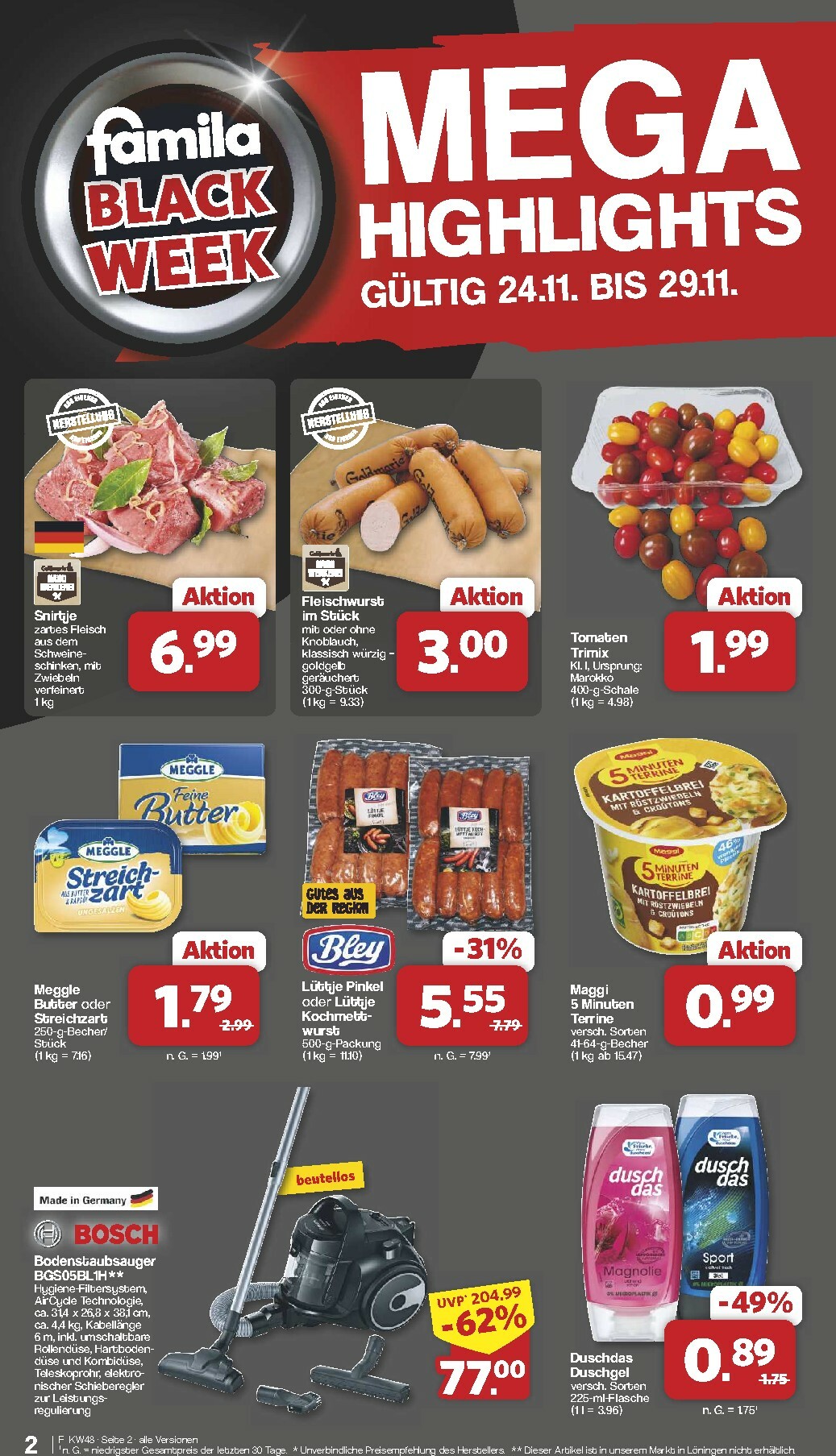 famila-nordwest - Famila Nordwest - Black Week-Prospekt gültig vom 24.11. bis 29.11. - page: 2