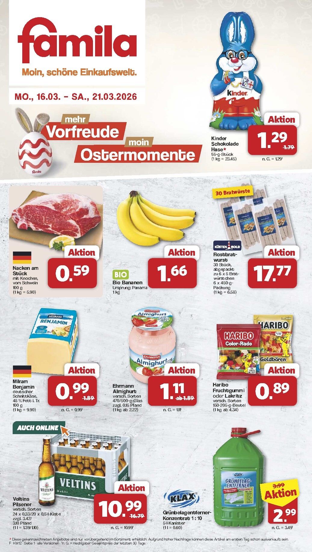 famila-nordwest - Famila Nordwest-Prospekt gültig vom 16.03.2026 bis 21.03.2026 - page: 1