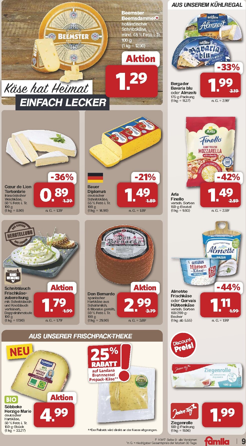 famila-nordwest - Famila Nordwest Prospekt nächste Woche – von Montag 20.04.2026 bis Samstag 25.04.2026 - page: 9