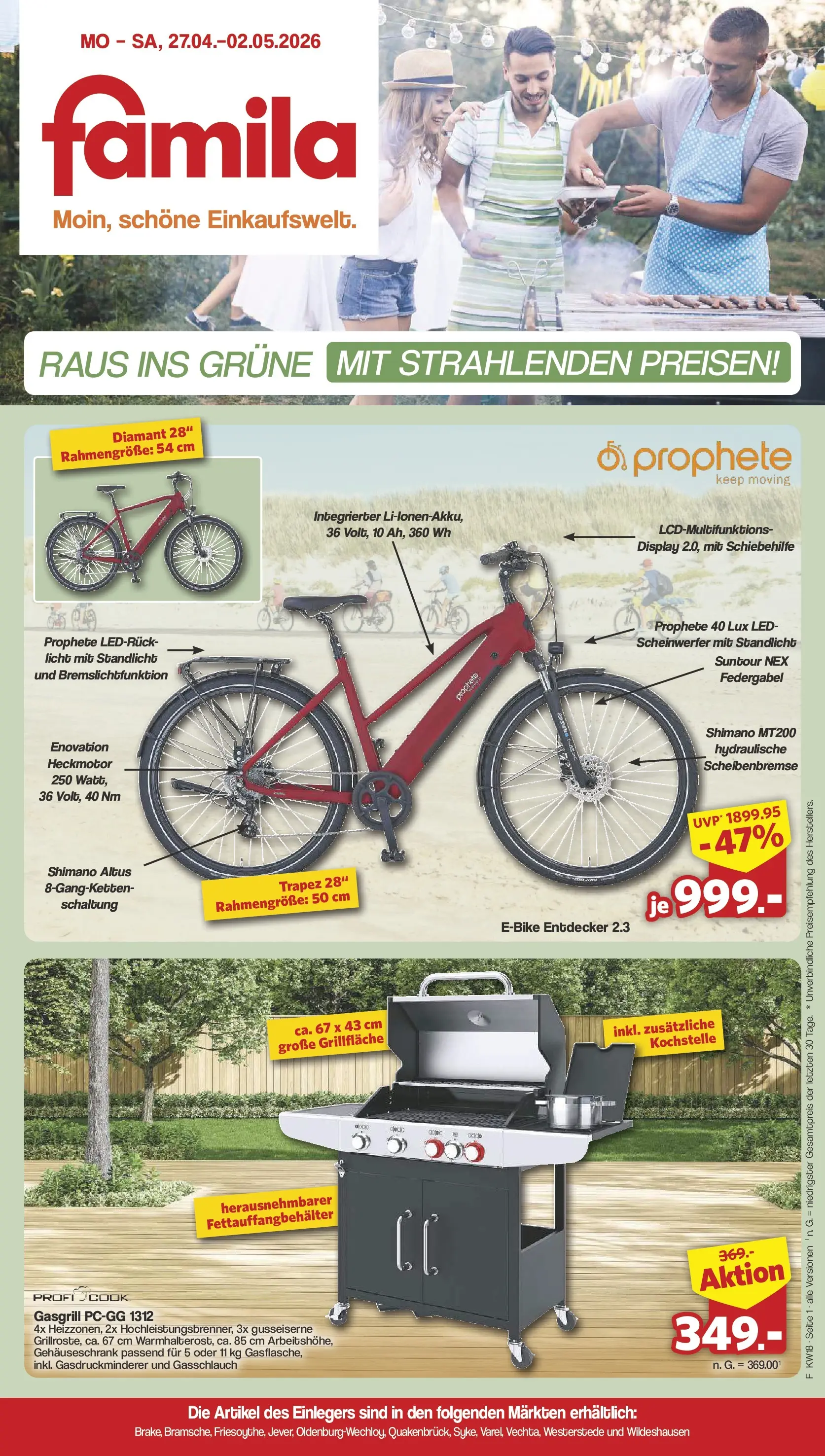 famila-nordwest - Famila Nordwest - Einleger Prospekt – von Montag 27.04.2026 bis Samstag 02.05.2026 - page: 1