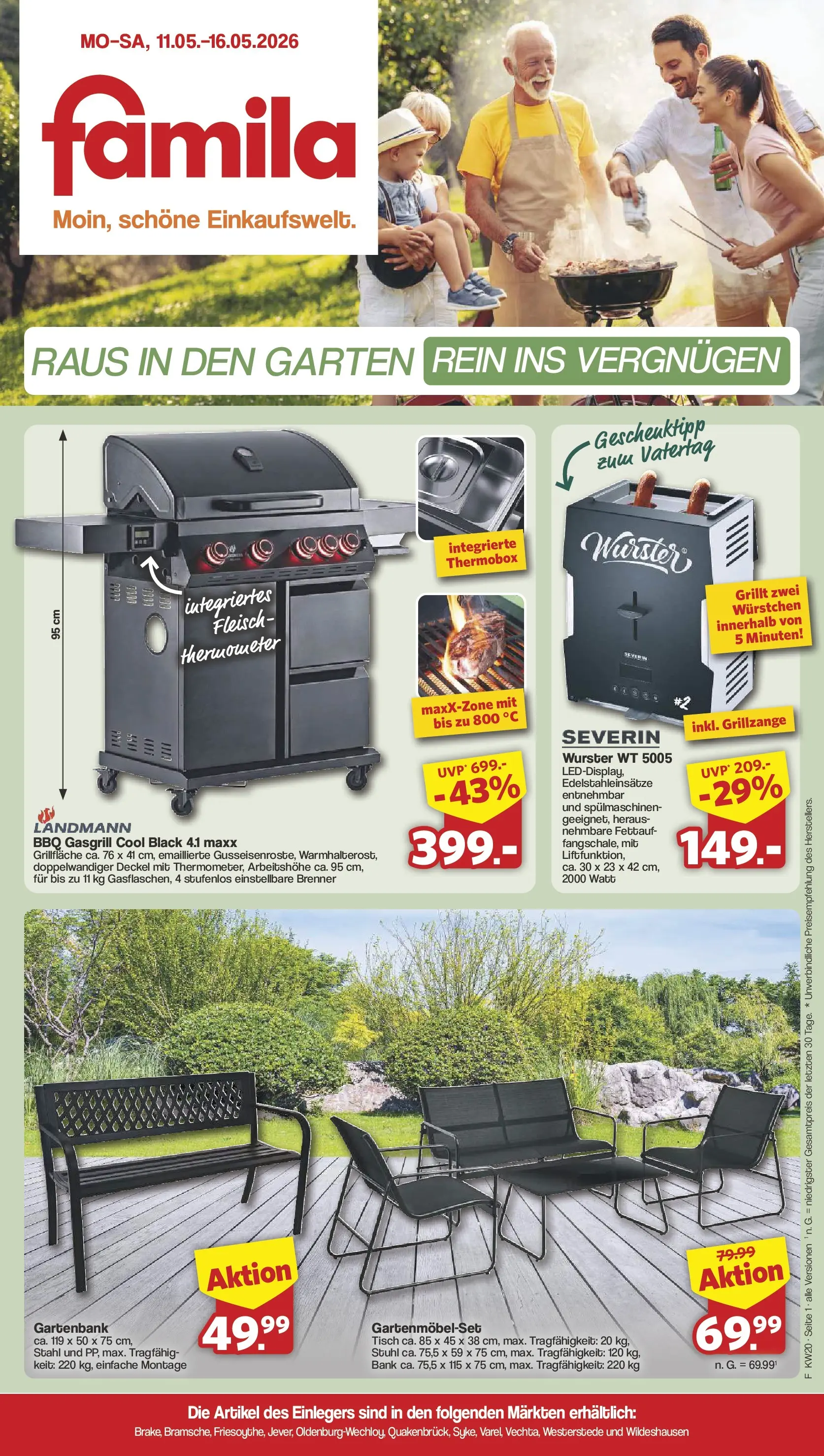 famila-nordwest - Famila Nordwest - Einleger Prospekt – von Montag 11.05.2026 bis Samstag 16.05.2026
