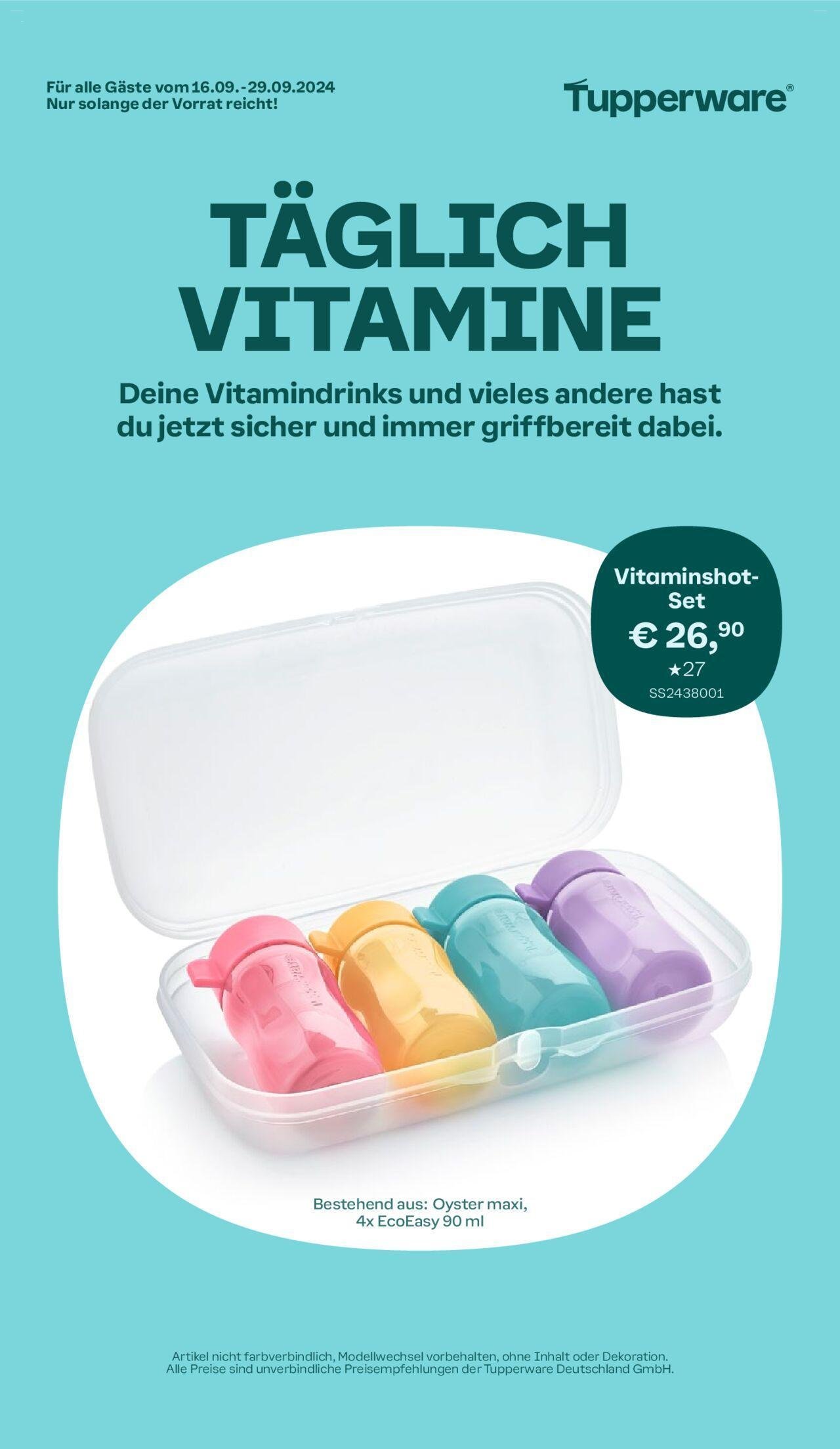 tupperware - Tupperware Angebote Vitaminshot-Set September 2024 » Prospekt Online 16.09.2024 - 29.09.2024