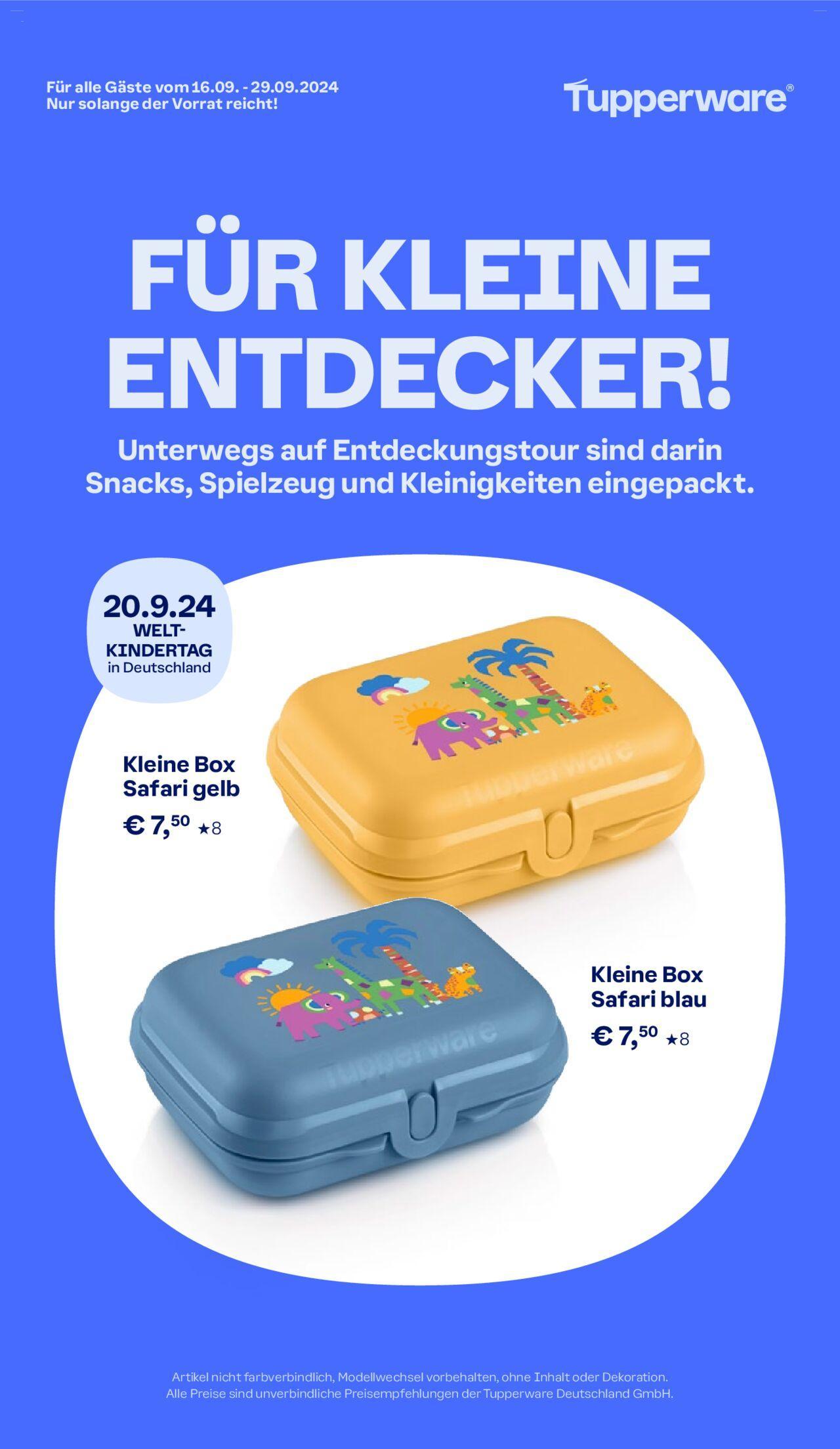 tupperware - Tupperware Angebote Kleine Box Safari September 2024 » Prospekt Online 16.09.2024 - 29.09.2024