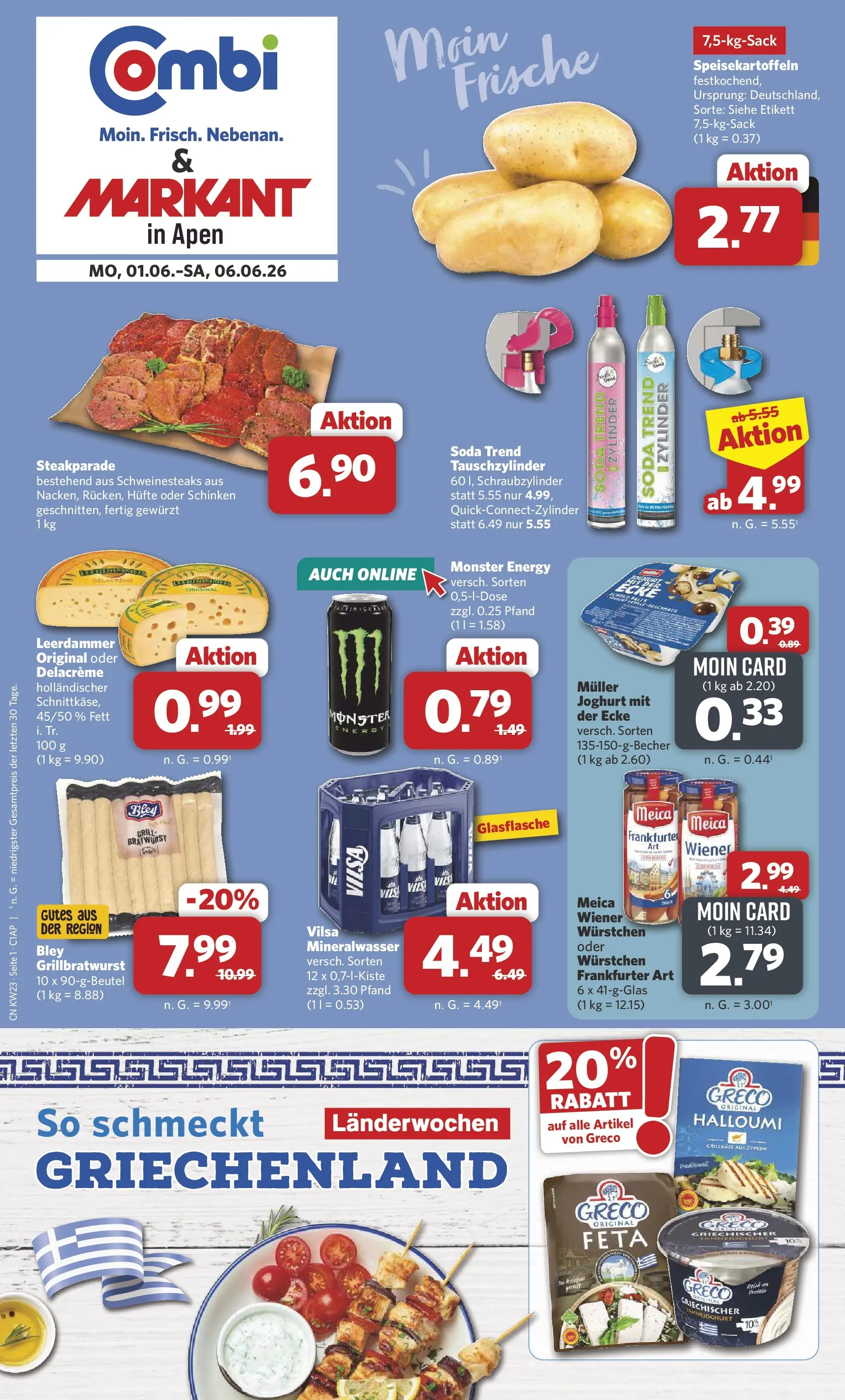 combi - Combi - Apen Prospekt – von Montag 01.06.2026 bis Samstag 06.06.2026