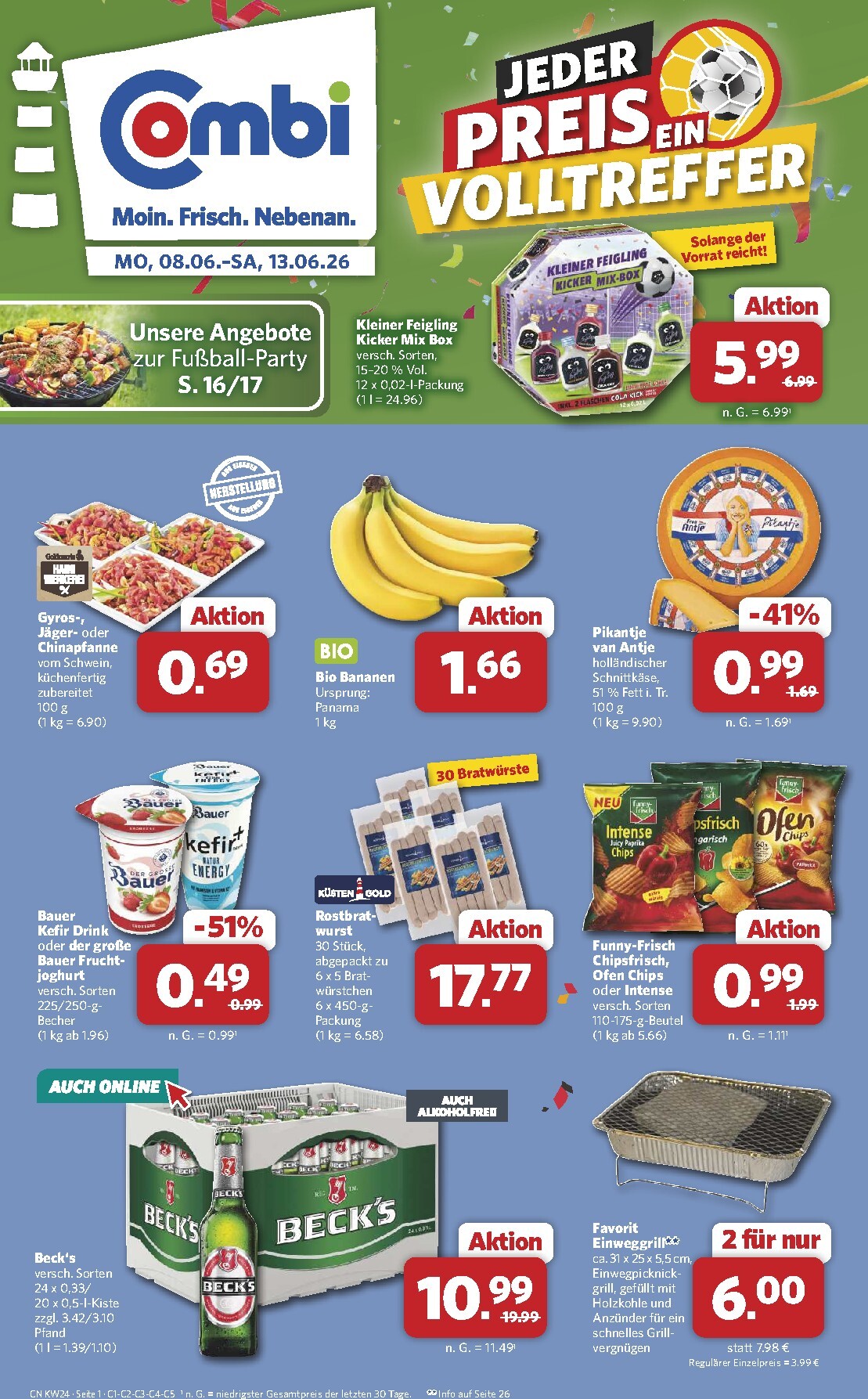 combi - Combi - Prospekt Markt - Angebote Prospekt nächste Woche – von Montag 08.06.2026 bis Samstag 13.06.2026 - page: 1