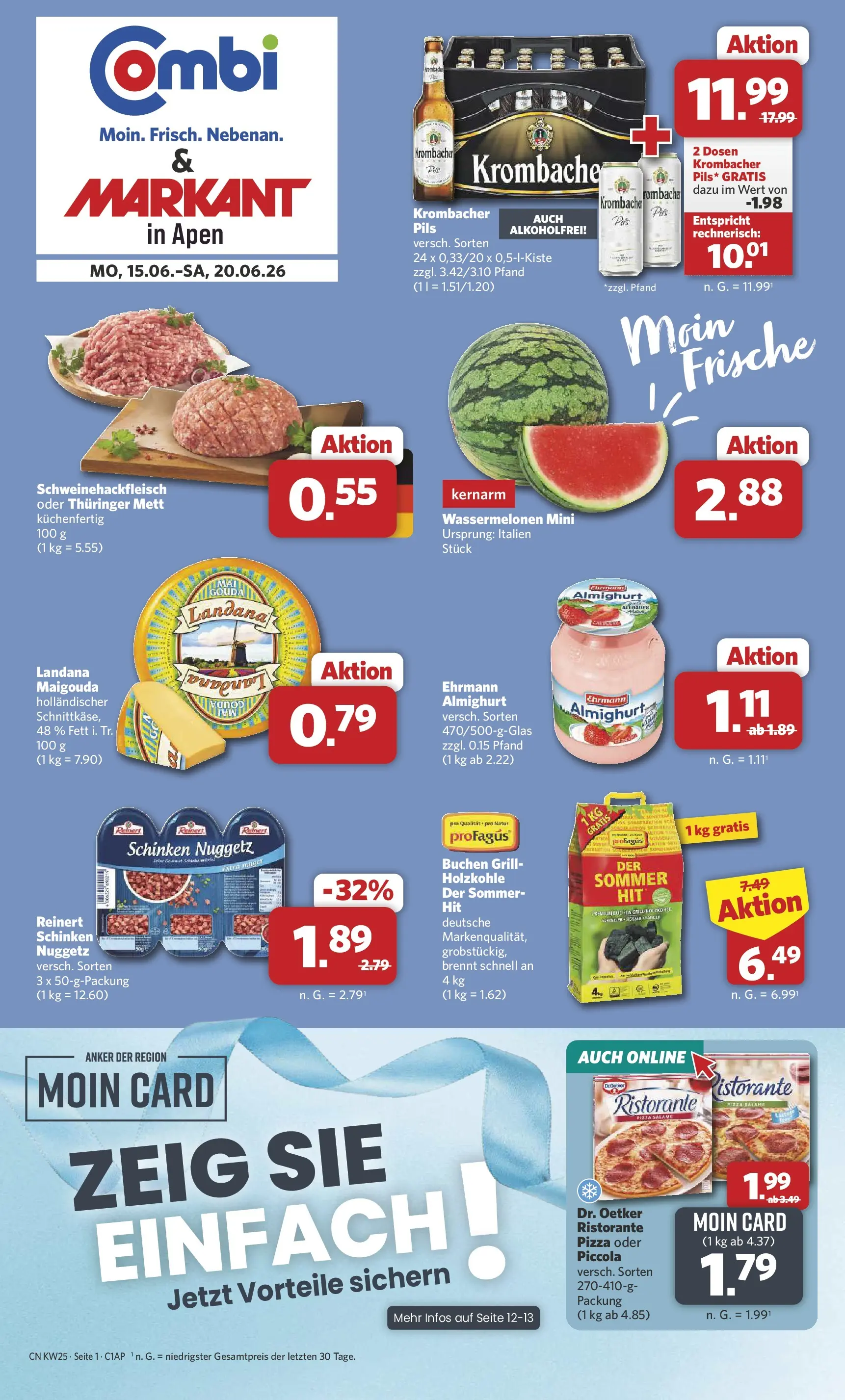 combi - Combi - Apen Prospekt – von Montag 15.06.2026 bis Samstag 20.06.2026