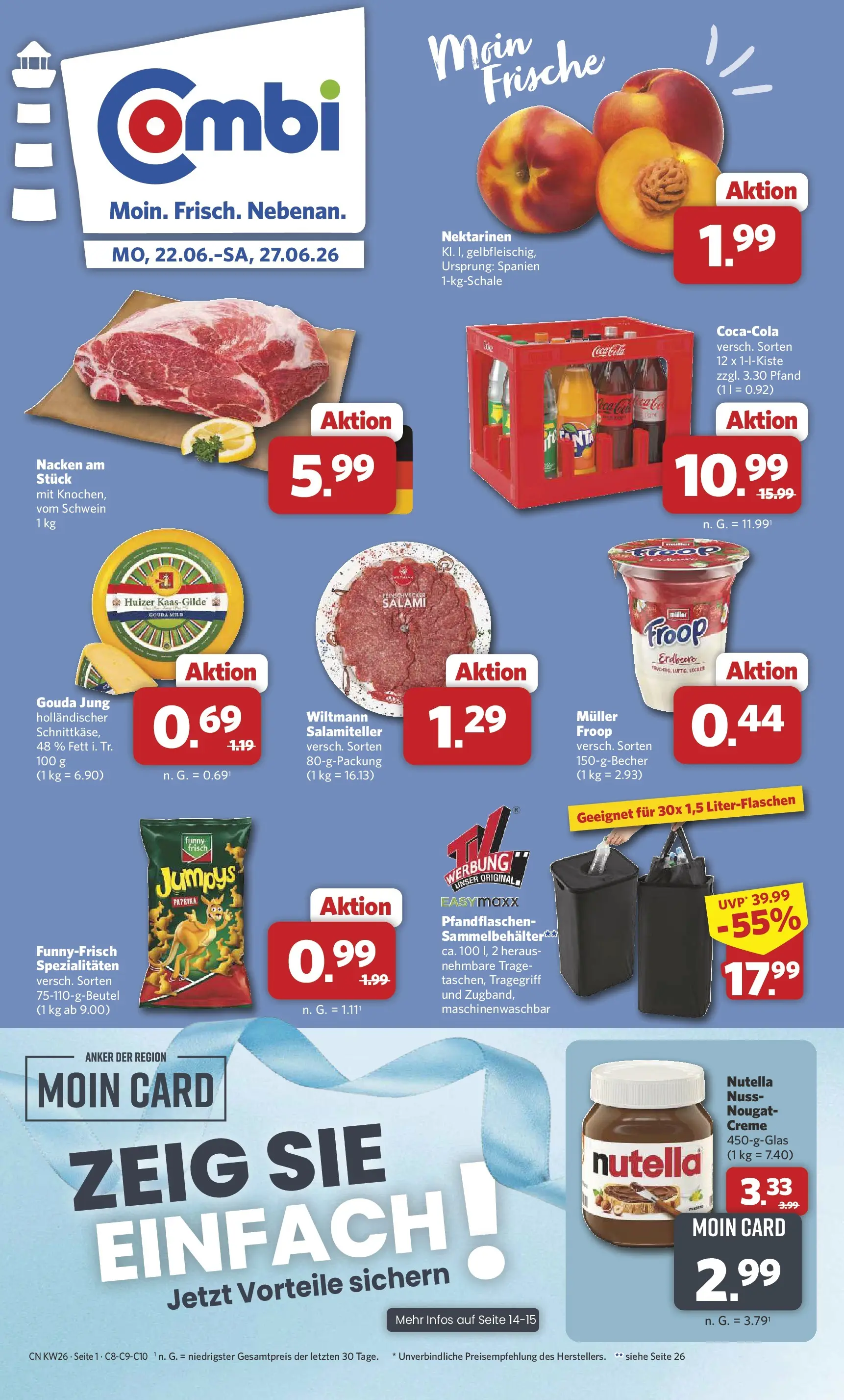 combi - Combi Prospekt – von Montag 22.06.2026 bis Samstag 27.06.2026