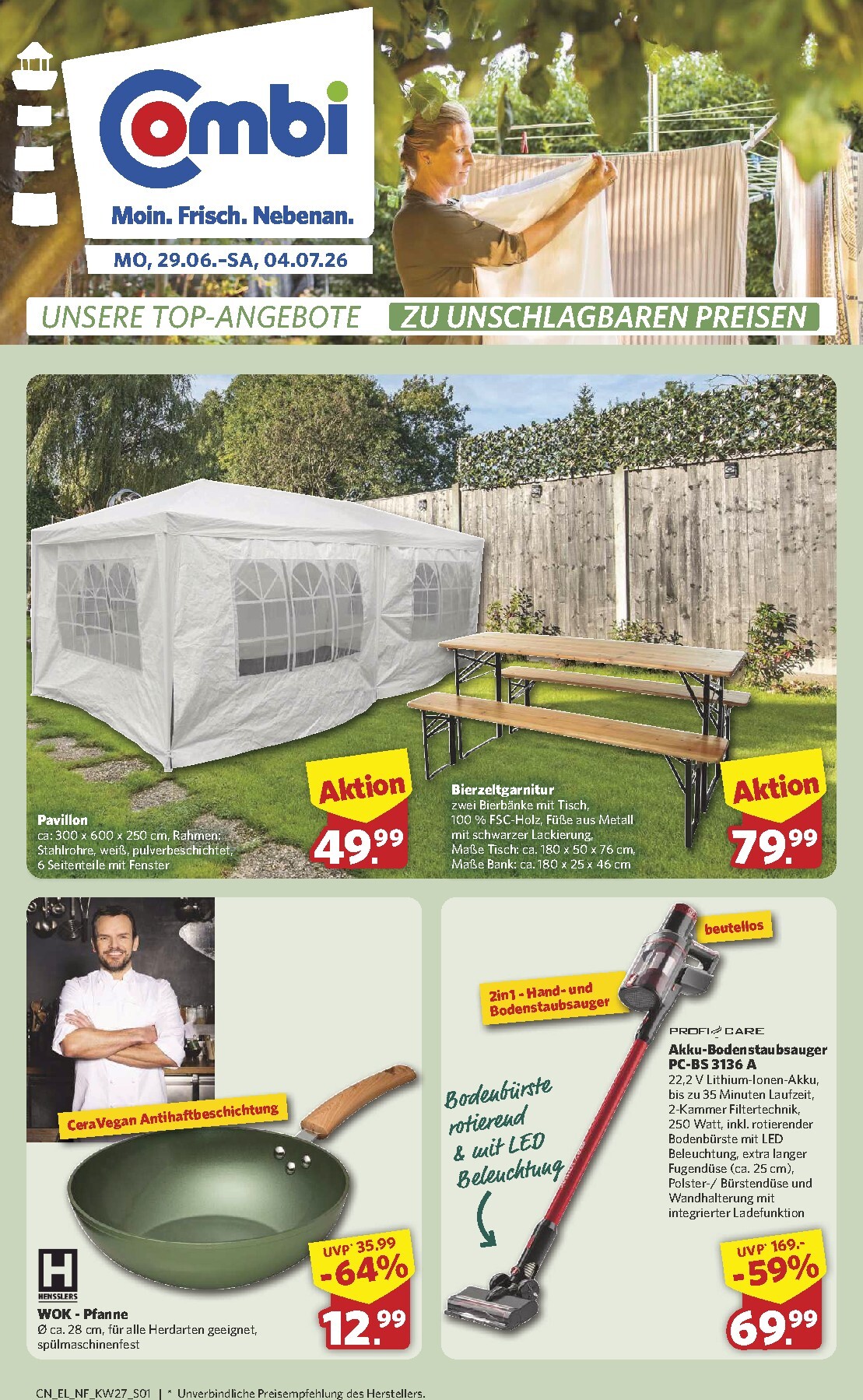 combi - Combi - Sonderangebote Prospekt nächste Woche – von Montag 29.06.2026 bis Samstag 04.07.2026 - page: 1