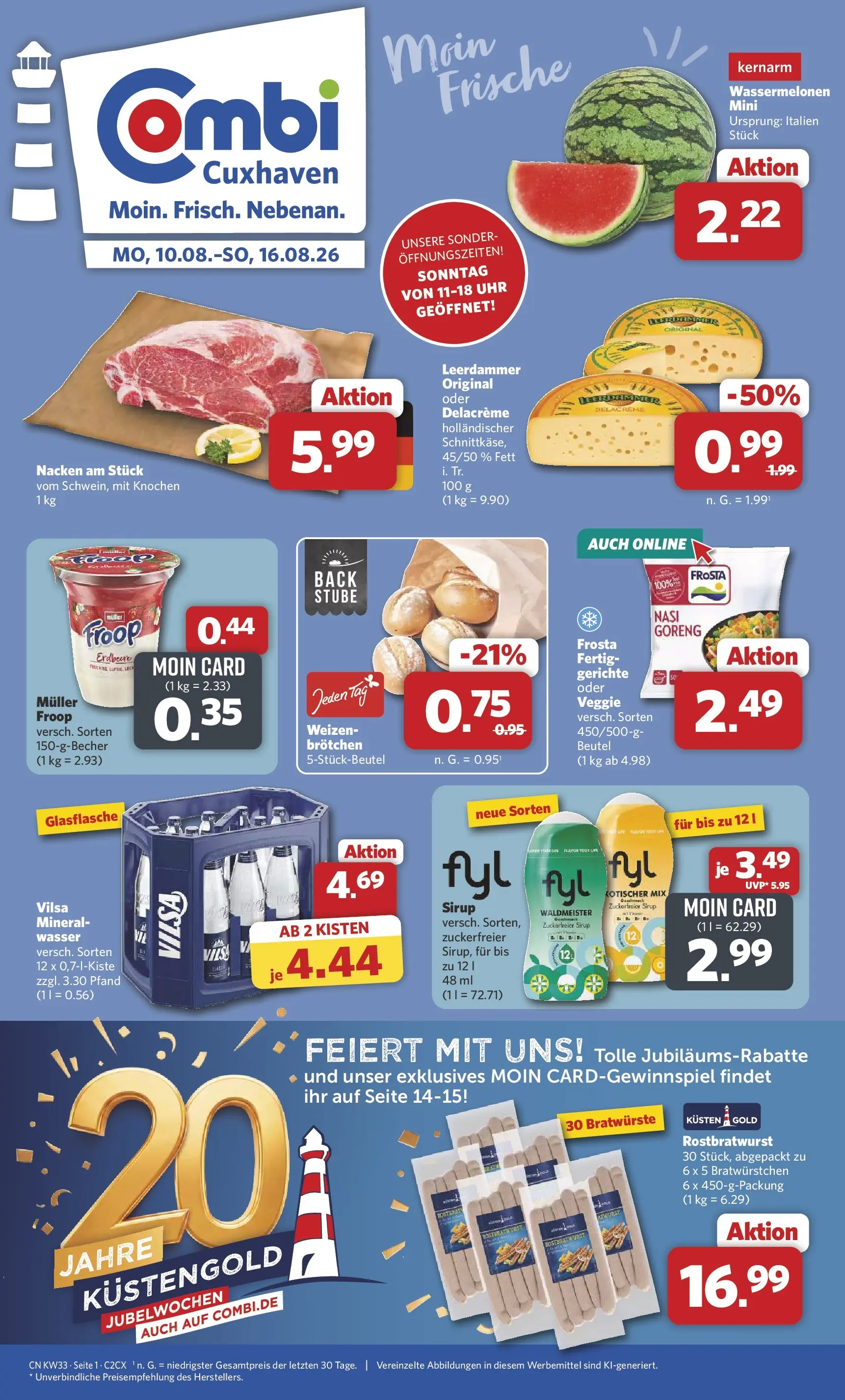 combi - Combi - Cuxhaven Prospekt – von Montag 10.08.2026 bis Sonntag 16.08.2026