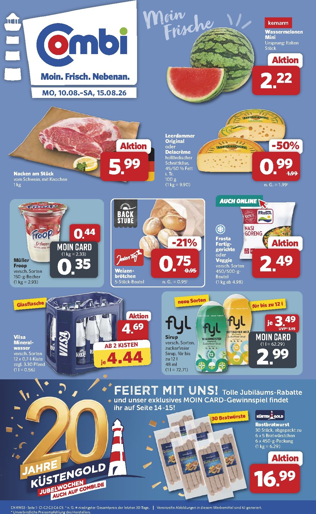 combi - Combi Prospekt – von Montag 10.08.2026 bis Samstag 15.08.2026