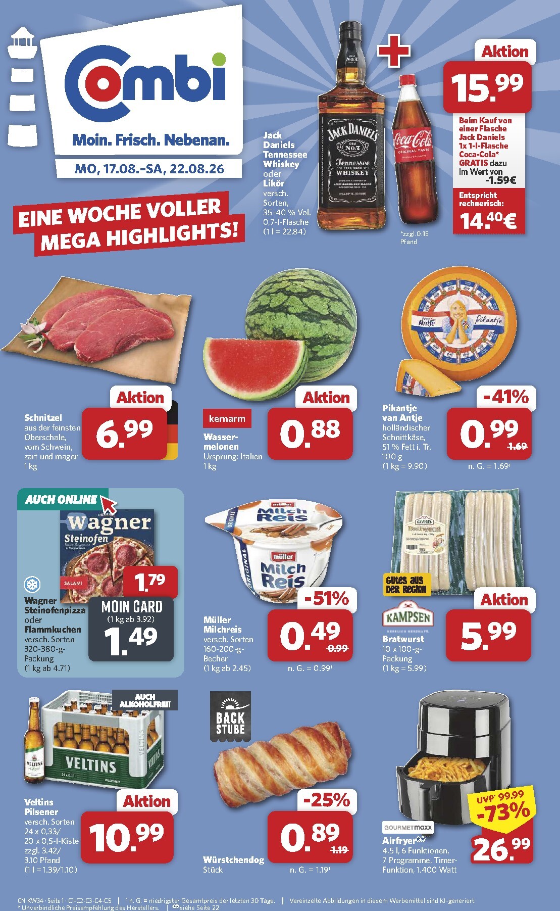 combi - Combi Prospekt nächste Woche – von Montag 17.08.2026 bis Samstag 22.08.2026