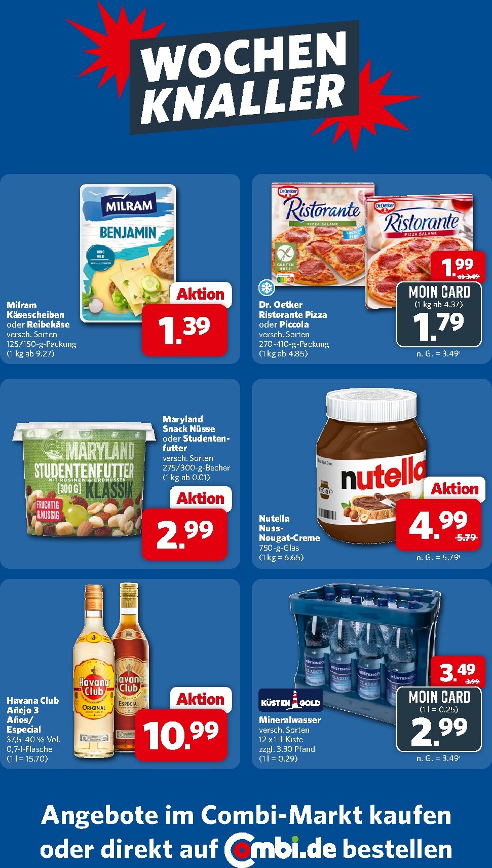 combi - Combi - Wochen Knaller Prospekt nächste Woche – von Sonntag 30.08.2026 bis Samstag 05.09.2026