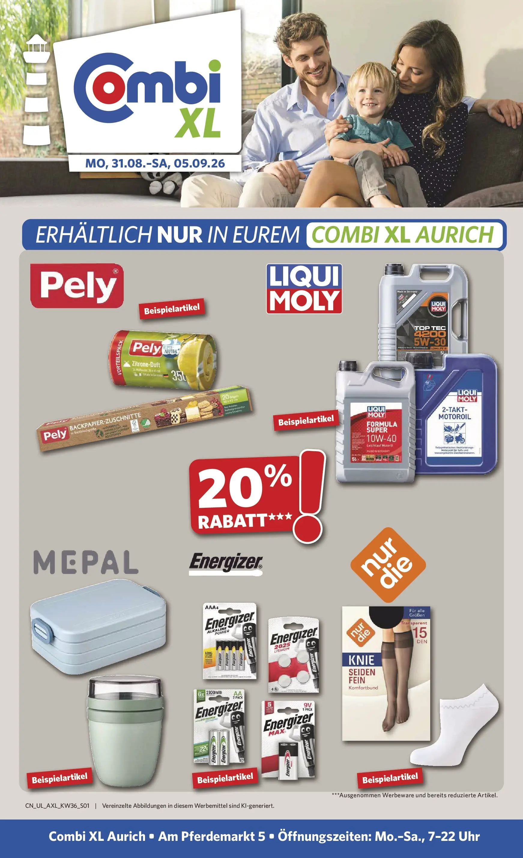 combi - Combi - Nonfood Prospekt – von Montag 31.08.2026 bis Samstag 05.09.2026