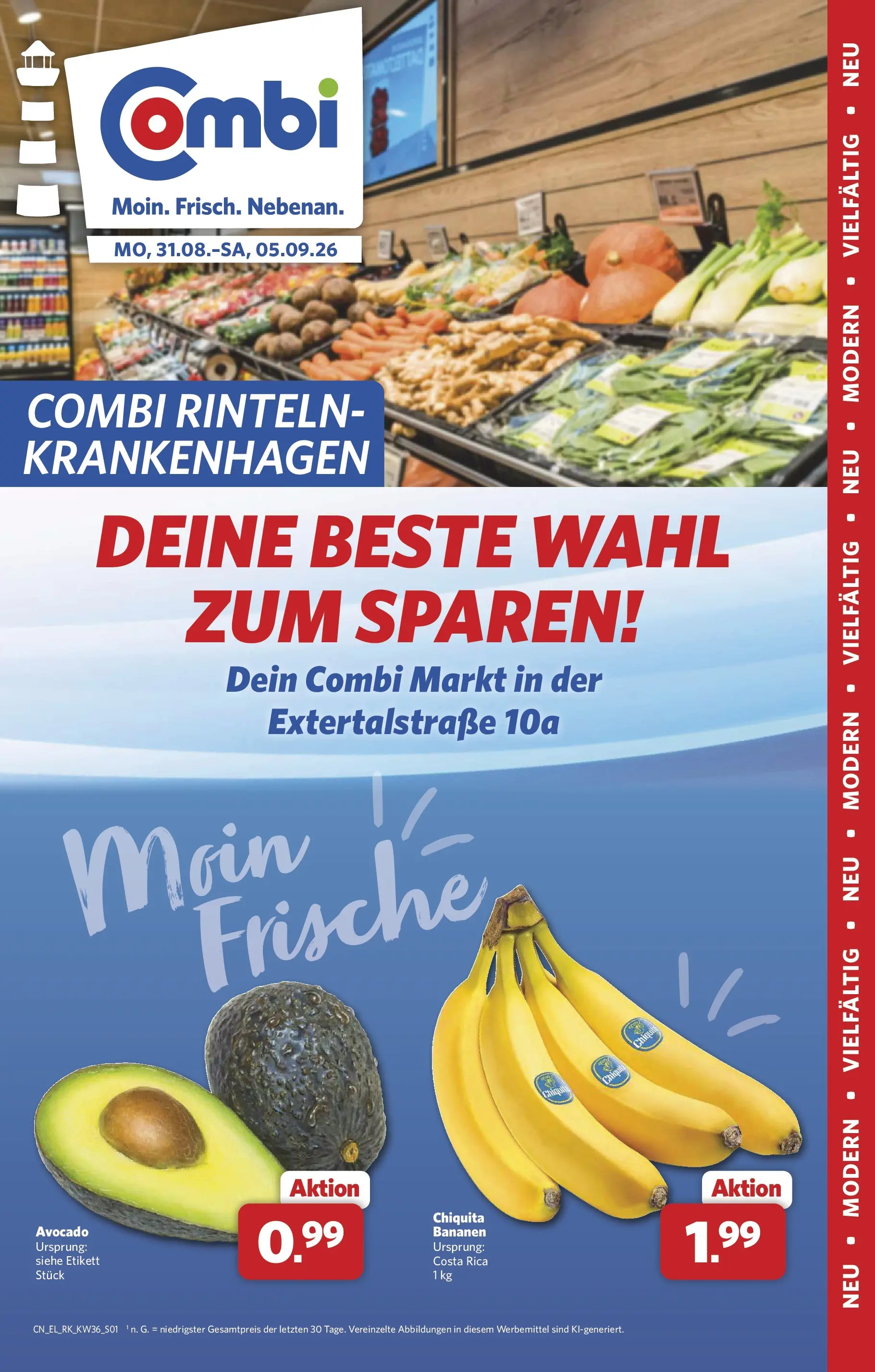 combi - Combi Prospekt – von Montag 31.08.2026 bis Samstag 05.09.2026 - page: 1
