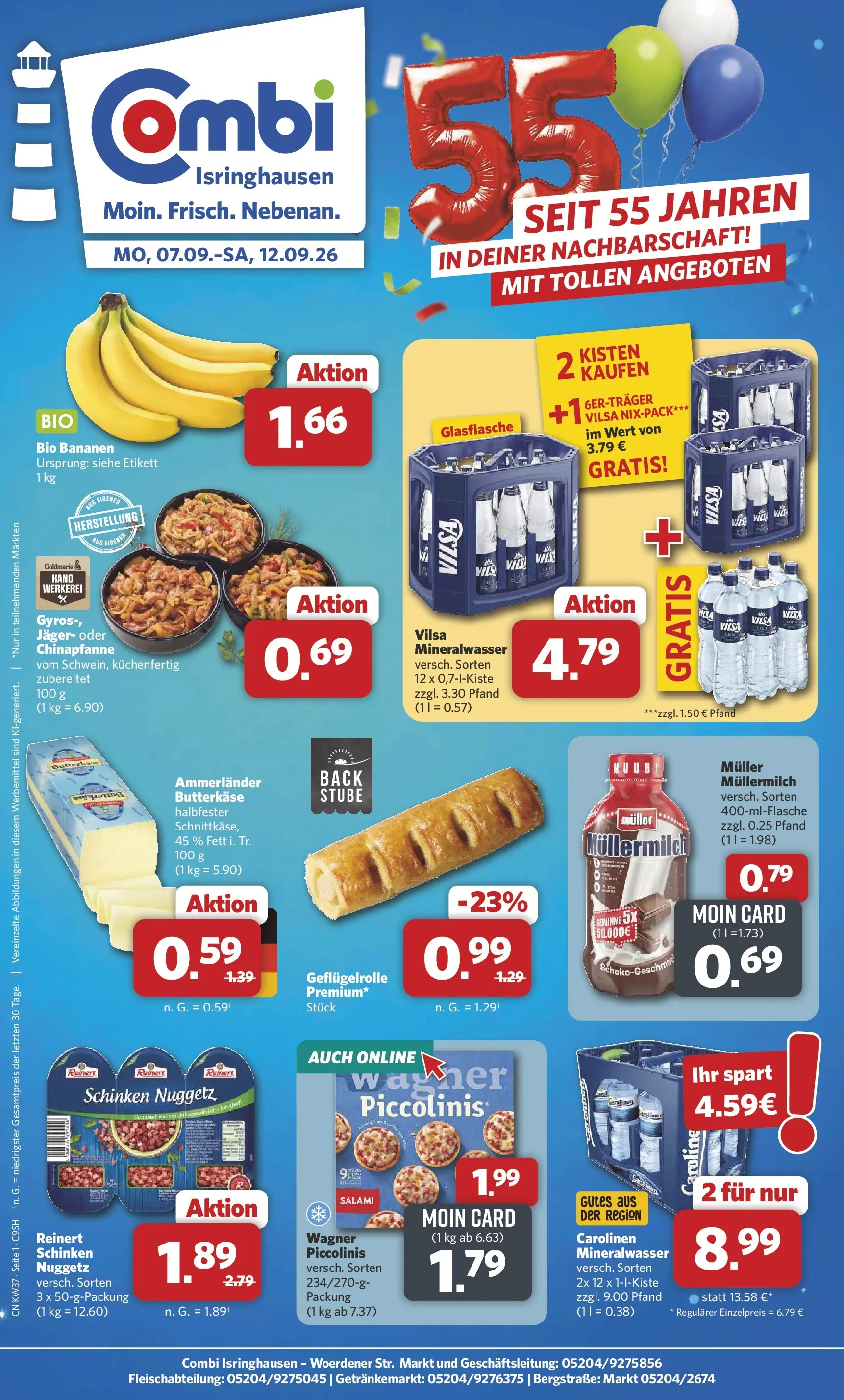 combi - Combi - Isringhausen Prospekt – von Montag 07.09.2026 bis Samstag 12.09.2026