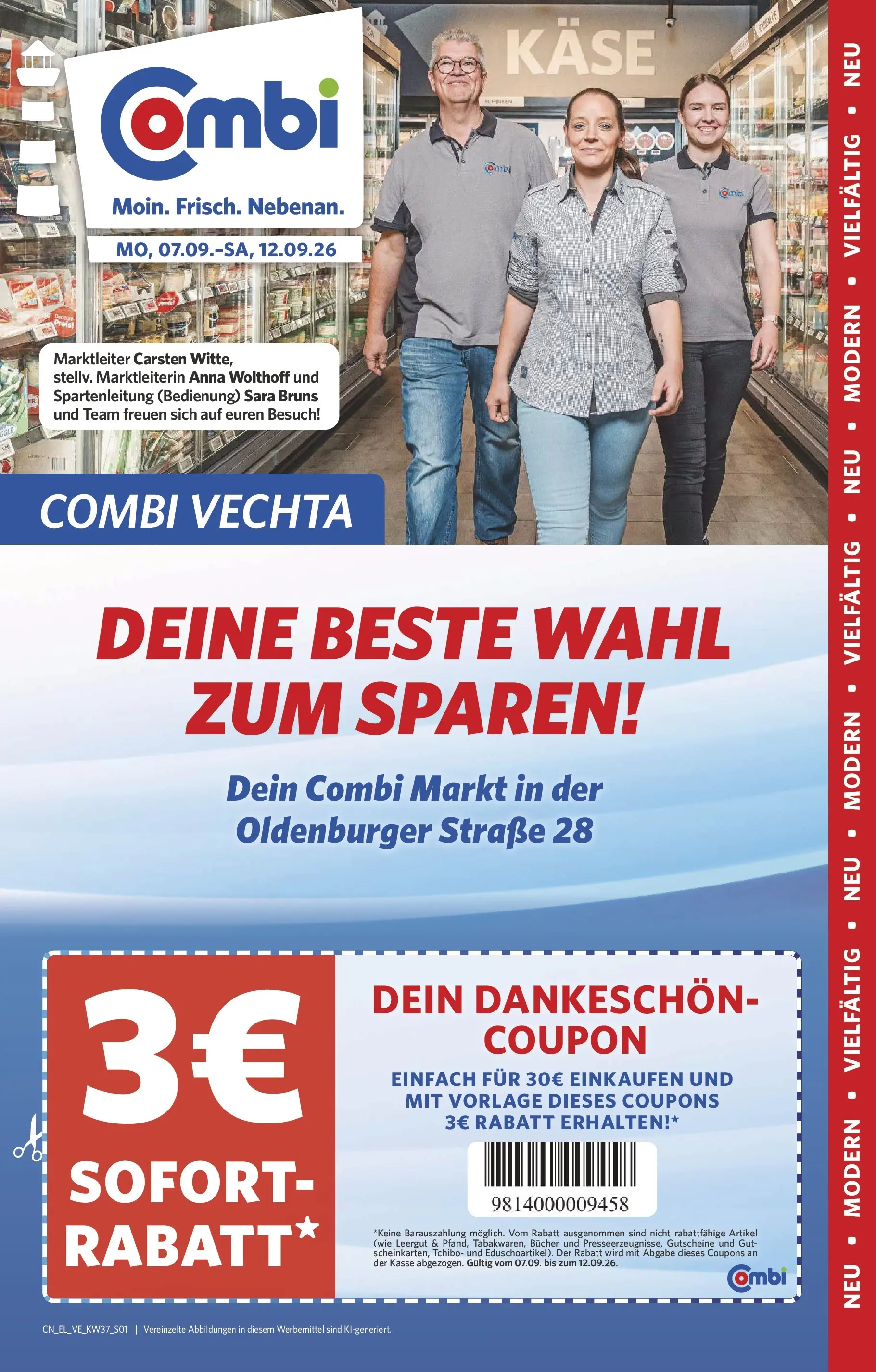 combi - Combi - Coupon Prospekt – von Montag 07.09.2026 bis Samstag 12.09.2026