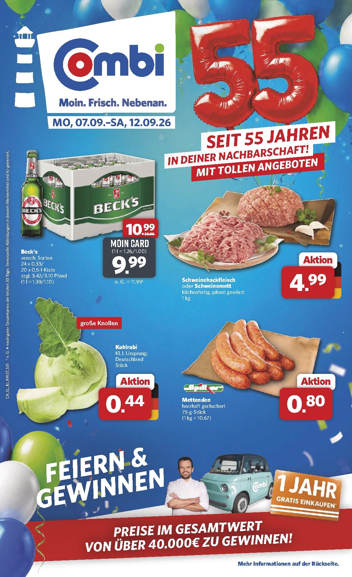 combi - Combi - Jubiläum Prospekt – von Montag 07.09.2026 bis Samstag 12.09.2026