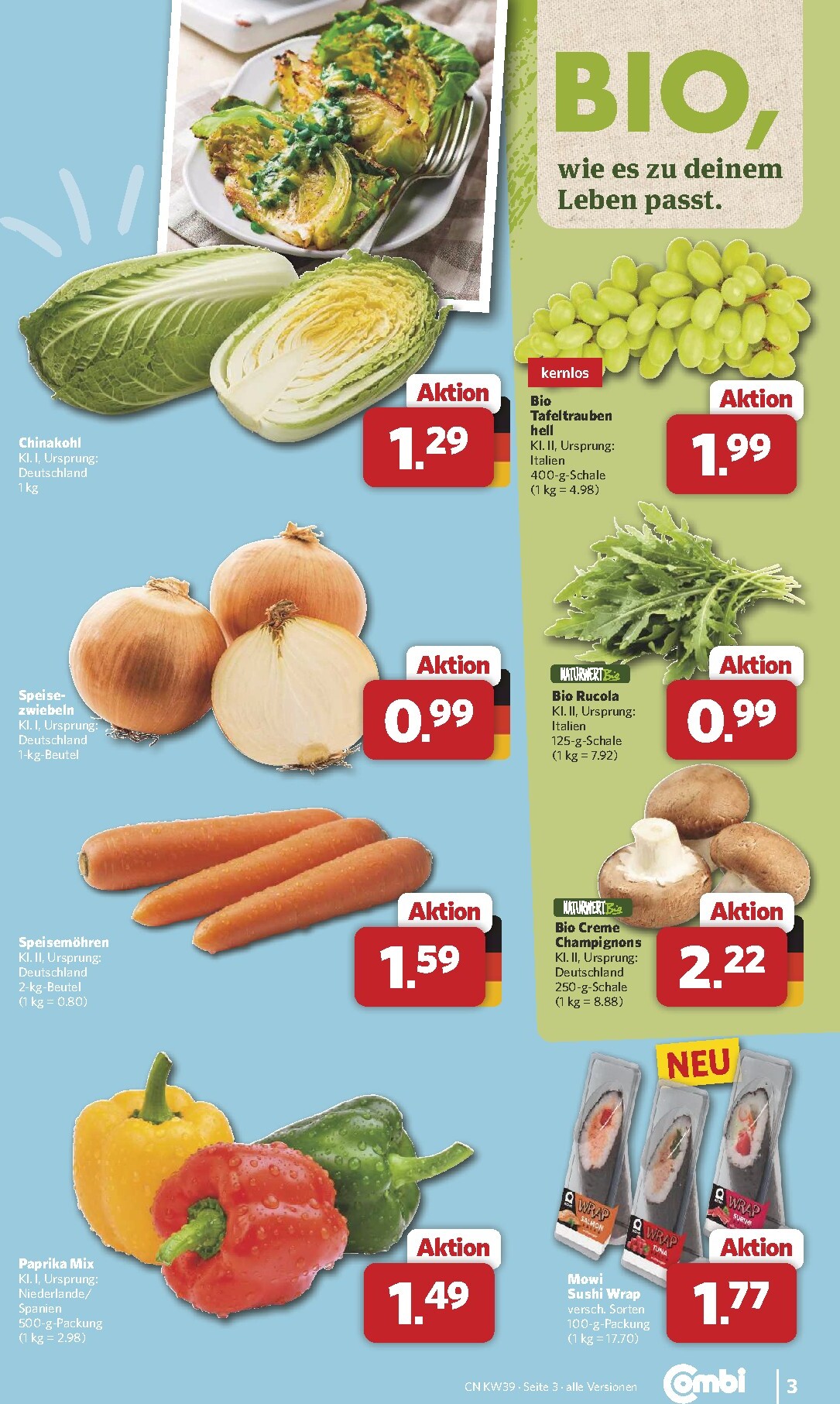 combi - Combi Prospekt nächste Woche – von Montag 21.09.2026 bis Samstag 26.09.2026 - page: 3