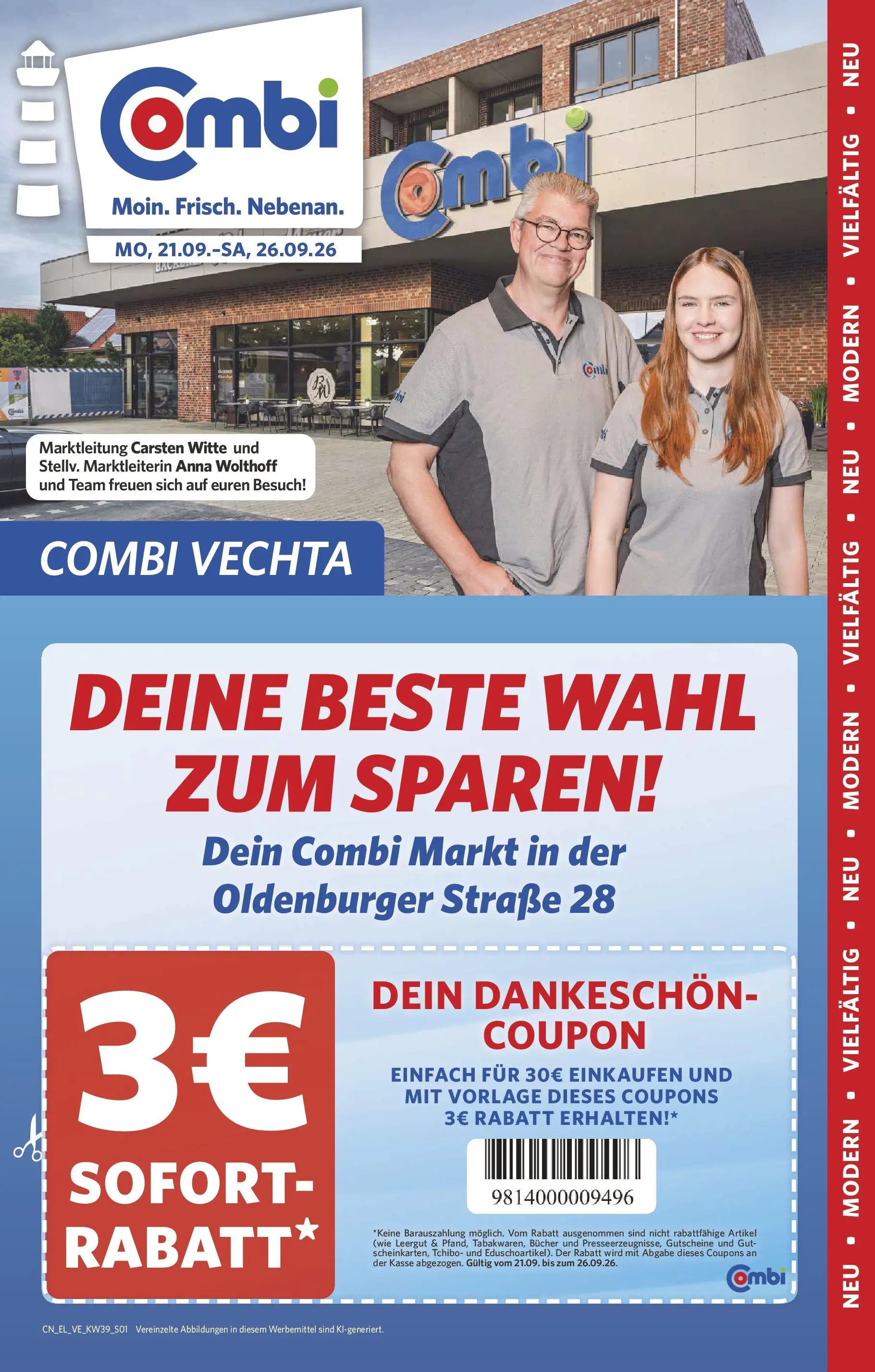 combi - Combi - Coupon Prospekt – von Montag 21.09.2026 bis Samstag 26.09.2026