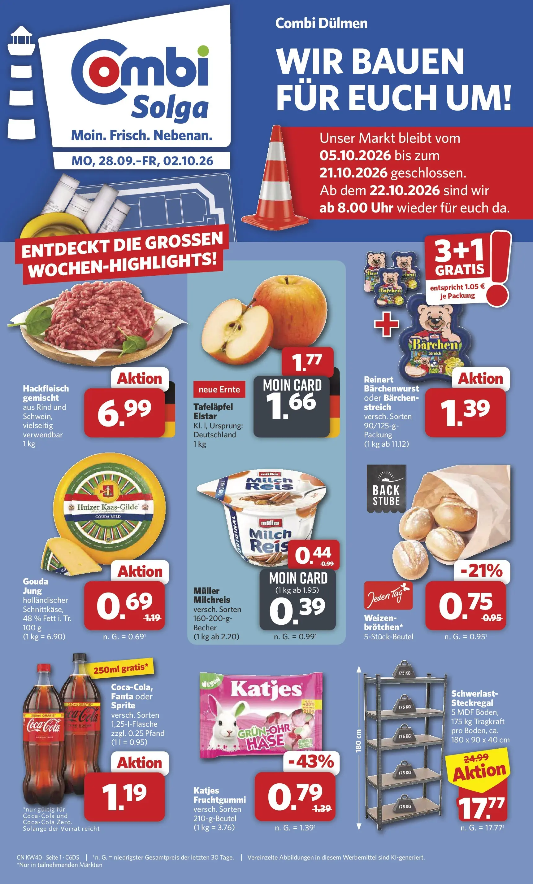 combi - Combi - Solga Prospekt – von Montag 28.09.2026 bis Freitag 02.10.2026