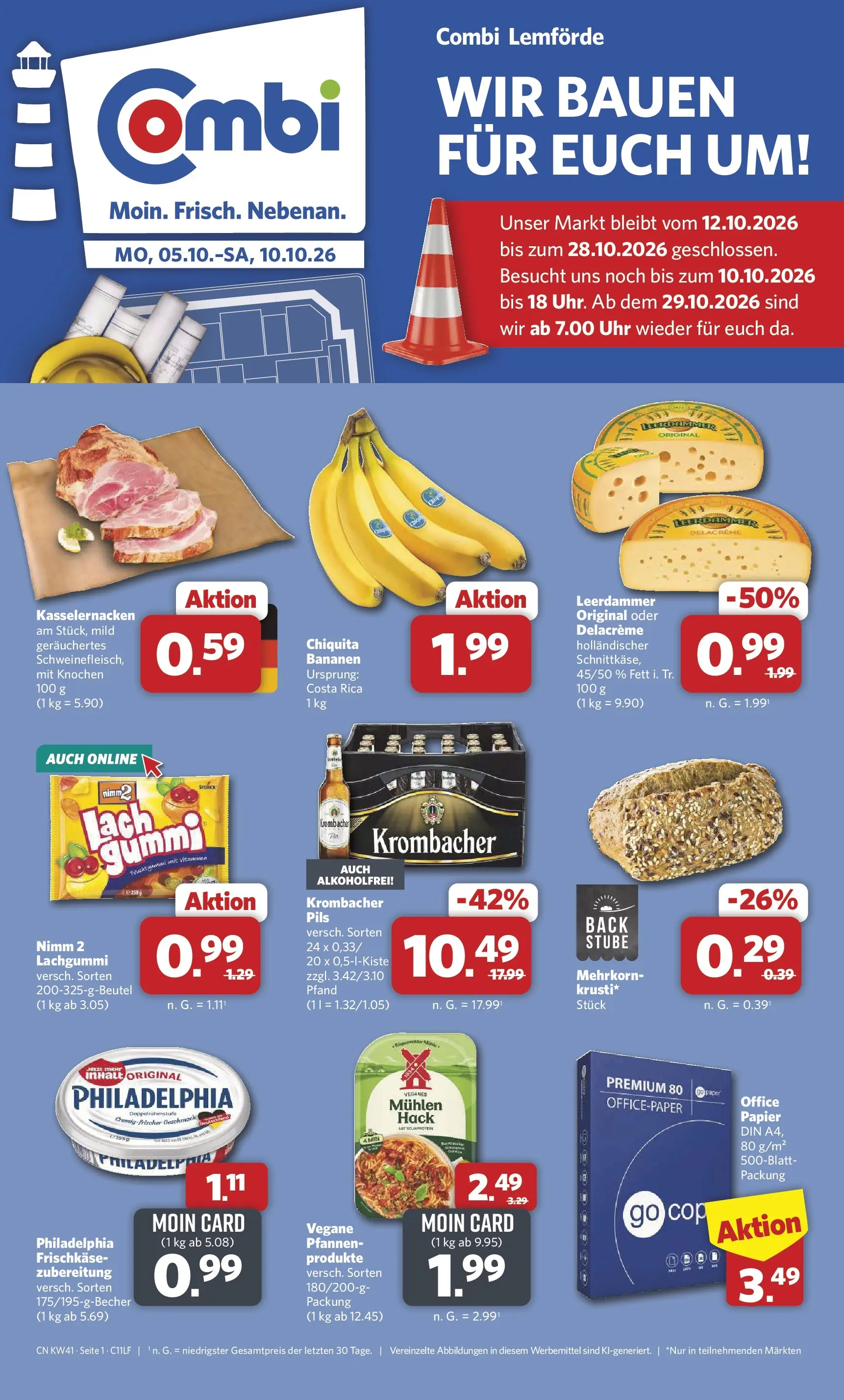 combi - Combi - Lemförde Prospekt – von Montag 05.10.2026 bis Samstag 10.10.2026