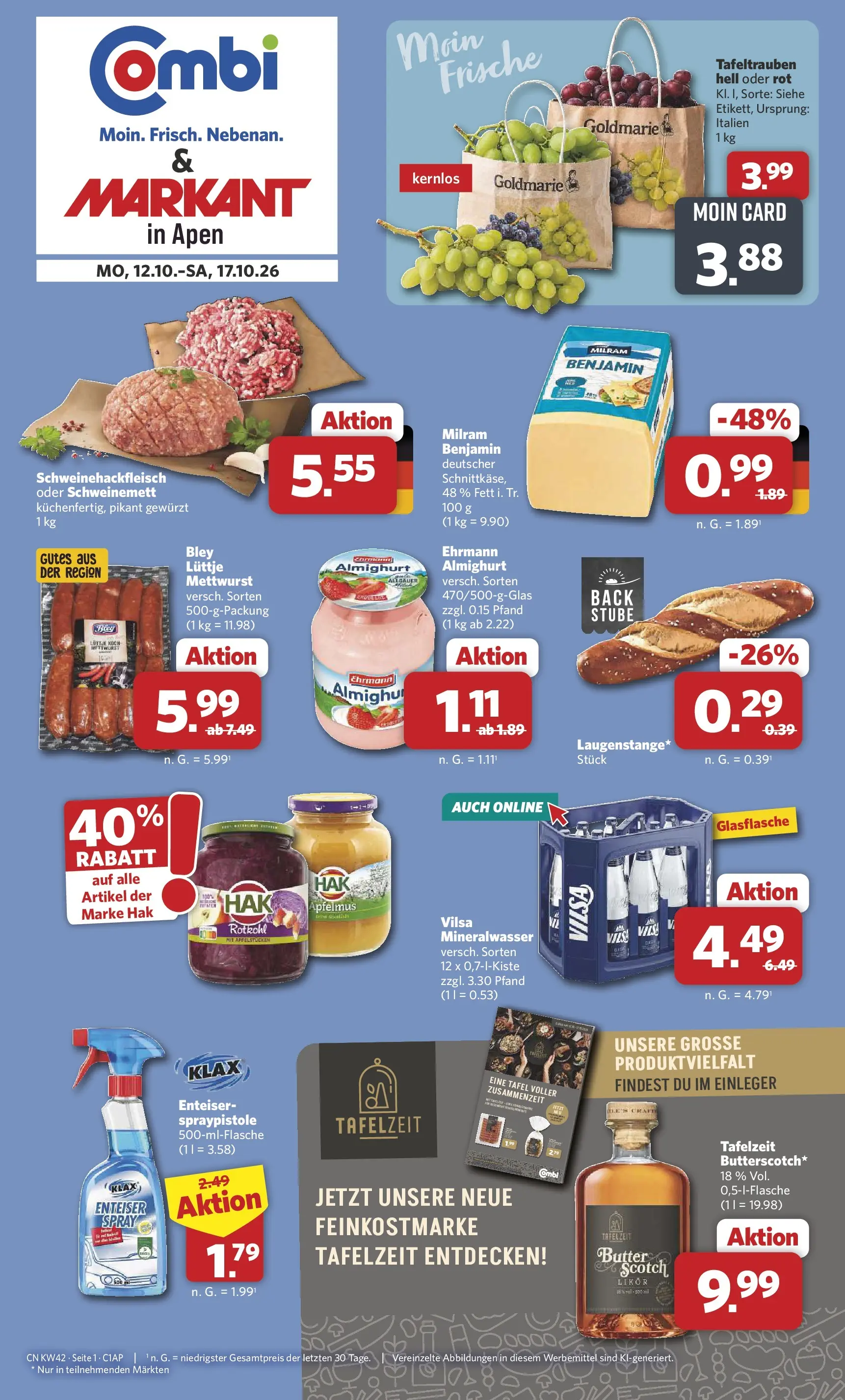 combi - Combi - Apen Prospekt – von Montag 12.10.2026 bis Samstag 17.10.2026