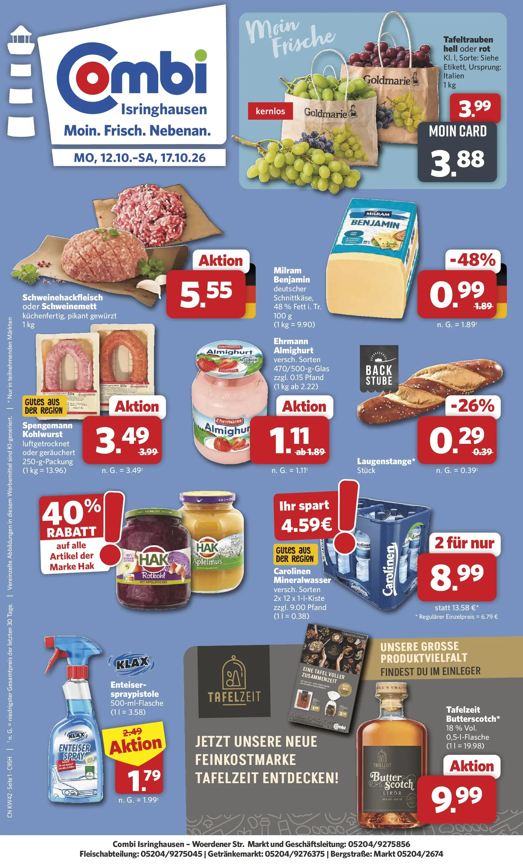 combi - Combi - Isringhausen Prospekt – von Montag 12.10.2026 bis Samstag 17.10.2026
