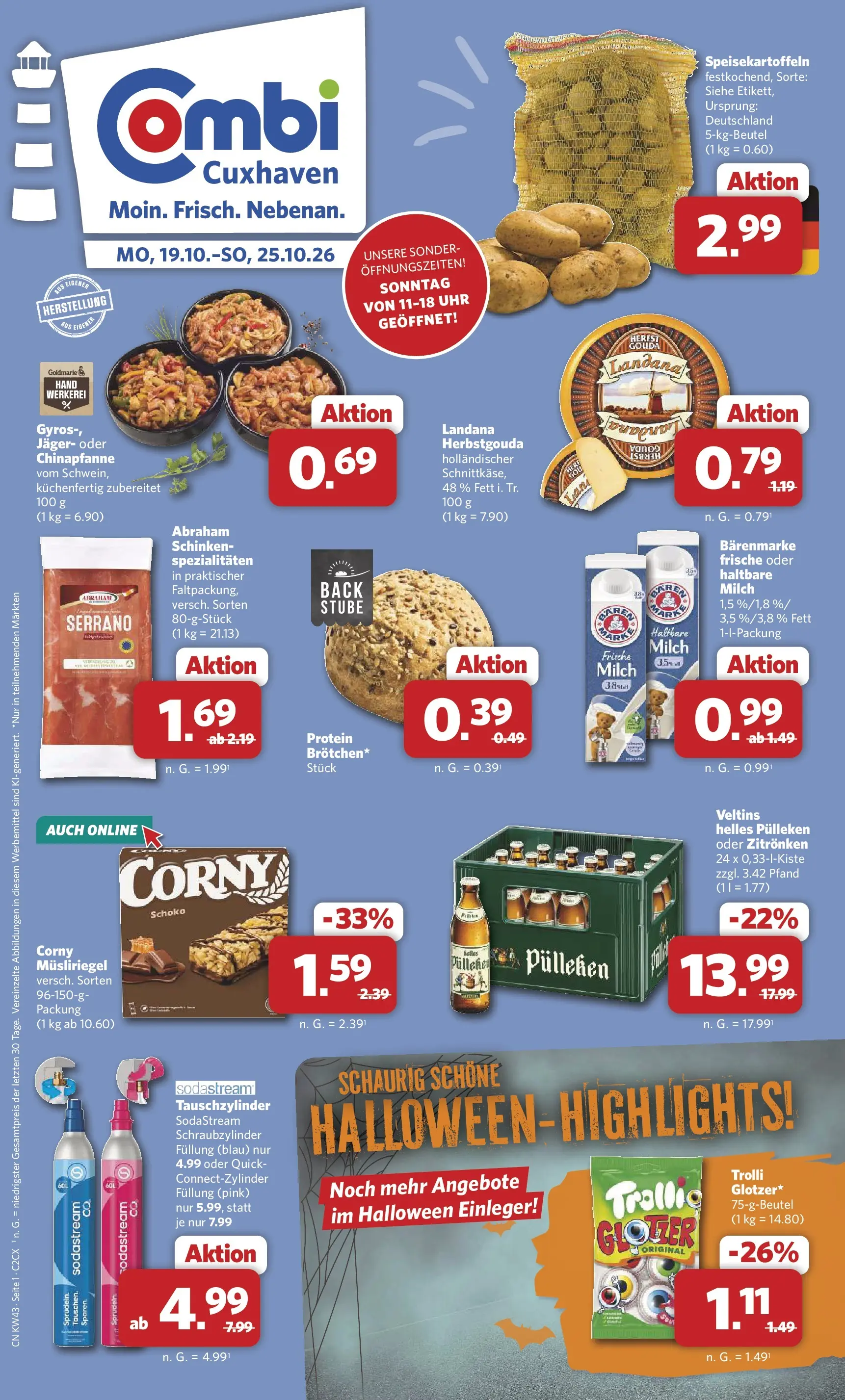 combi - Combi - Cuxhaven Prospekt – von Montag 19.10.2026 bis Sonntag 25.10.2026