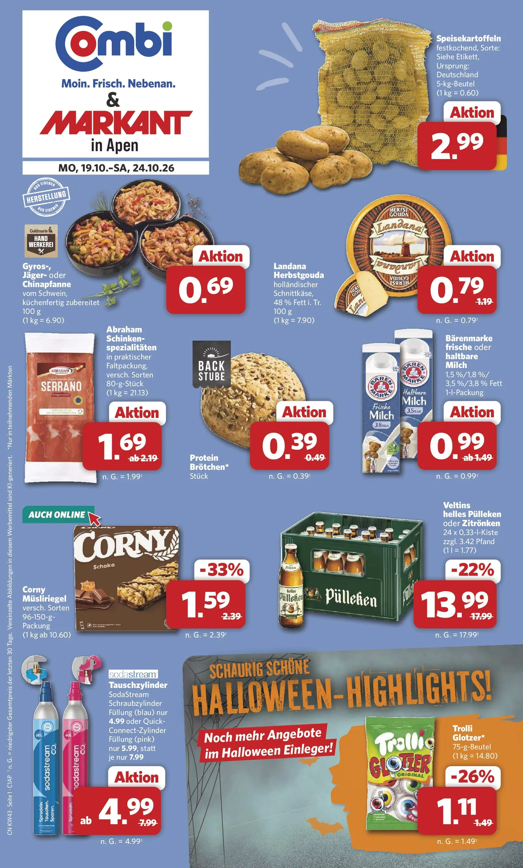 combi - Combi - Apen Prospekt – von Montag 19.10.2026 bis Samstag 24.10.2026