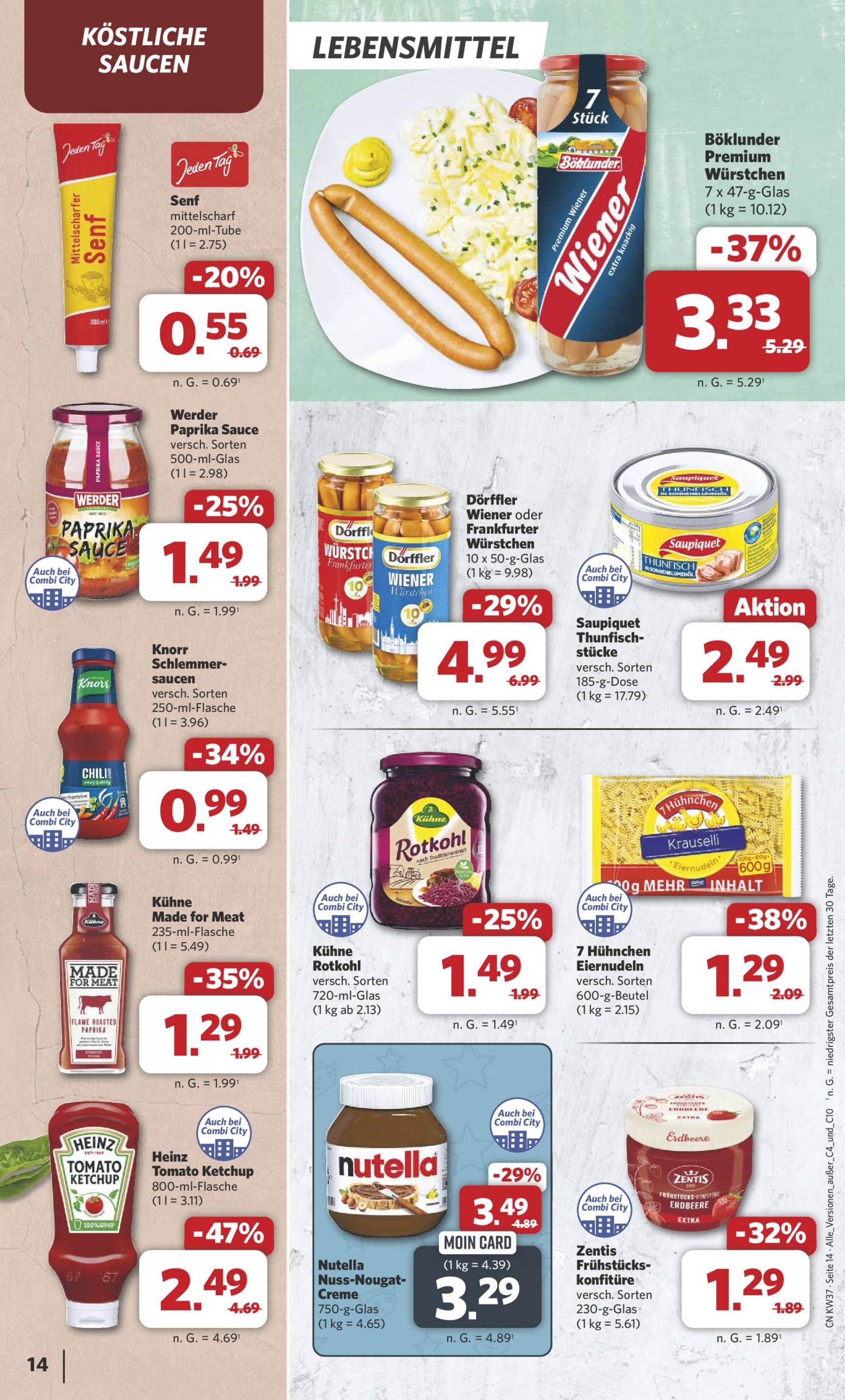 combi - Combi-Prospekt gültig ab 09.09. - 14.09. - page: 14