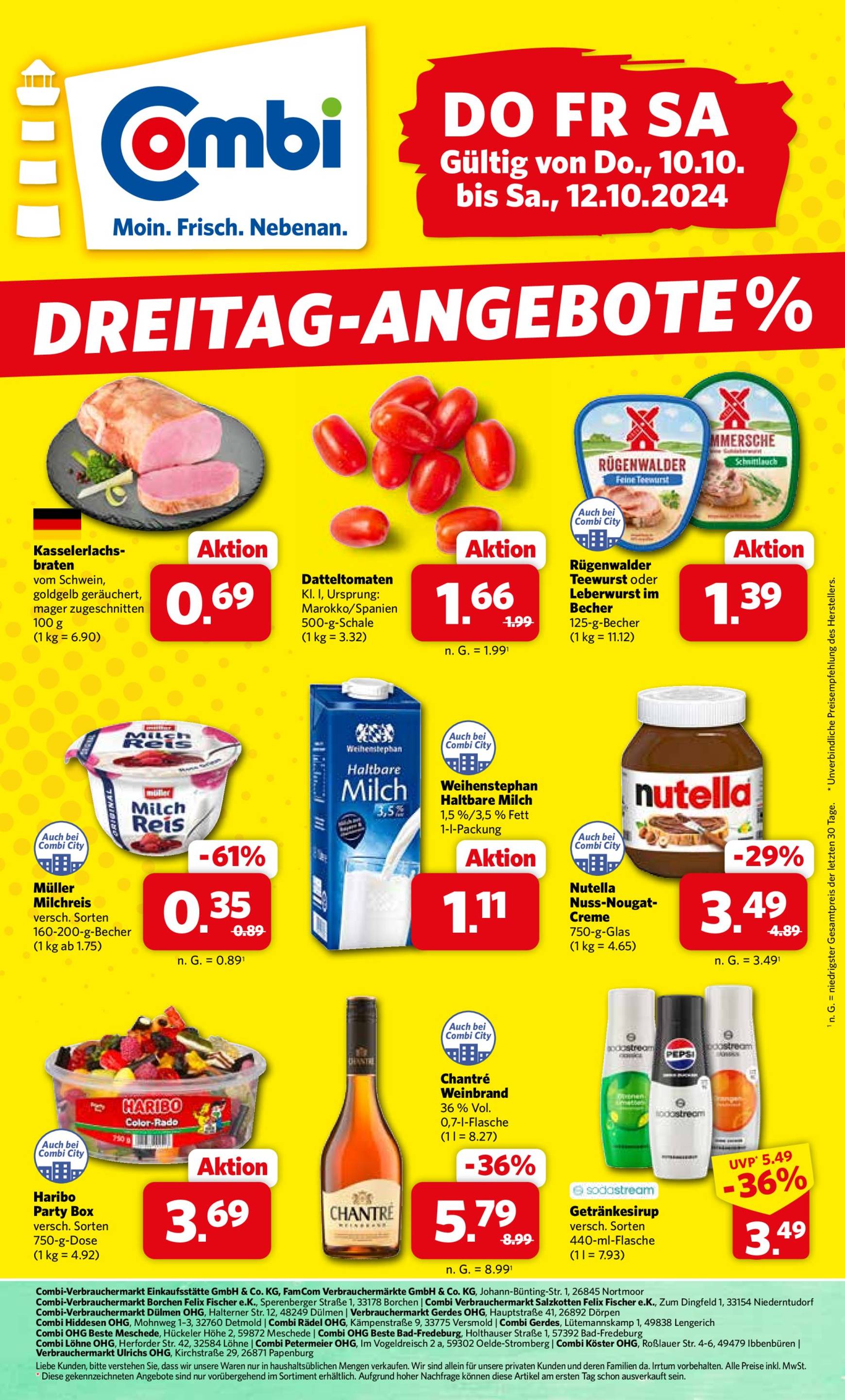 combi - Combi - Dreitag Angebote-Prospekt gültig von 10.10. bis 12.10.